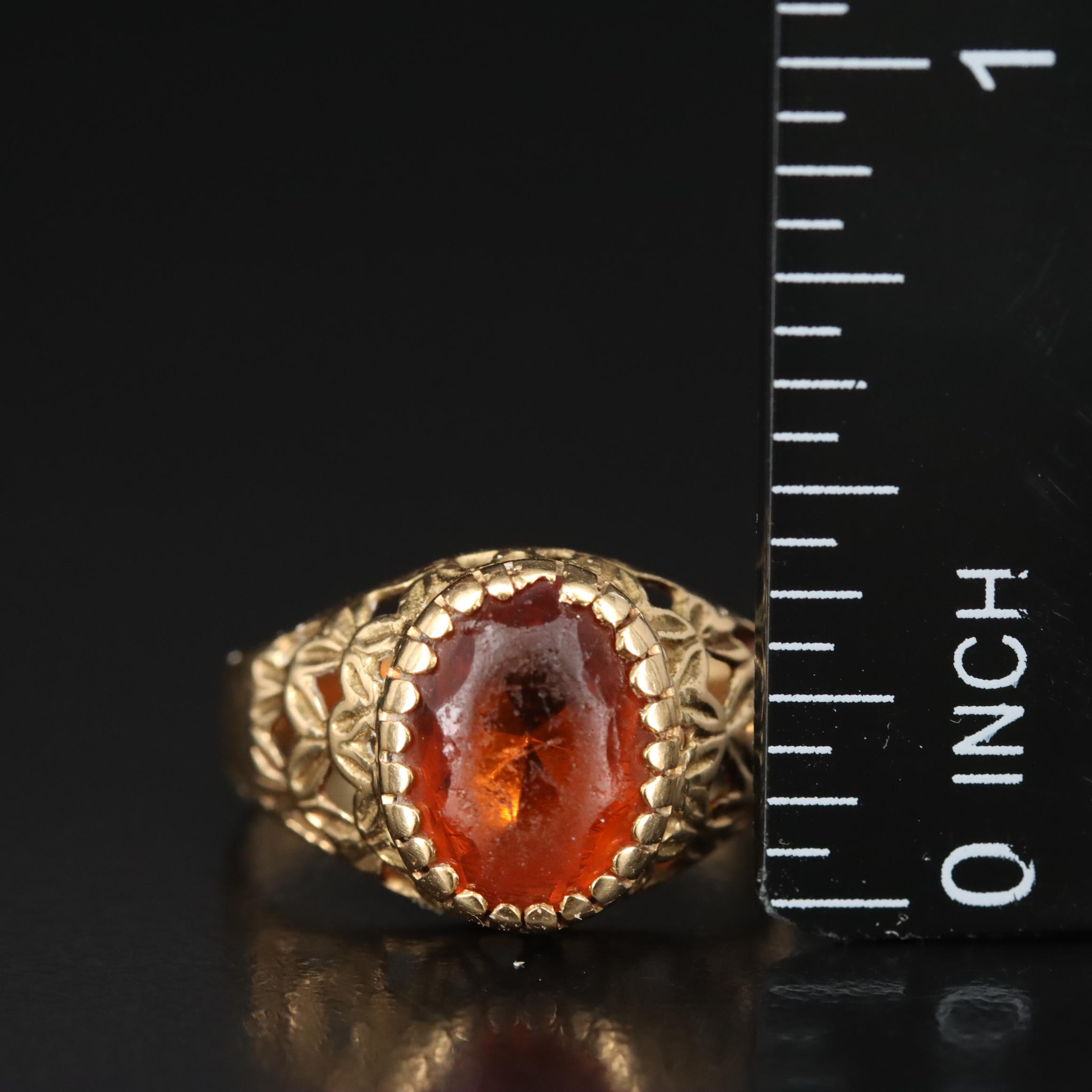 18K Glass Ring