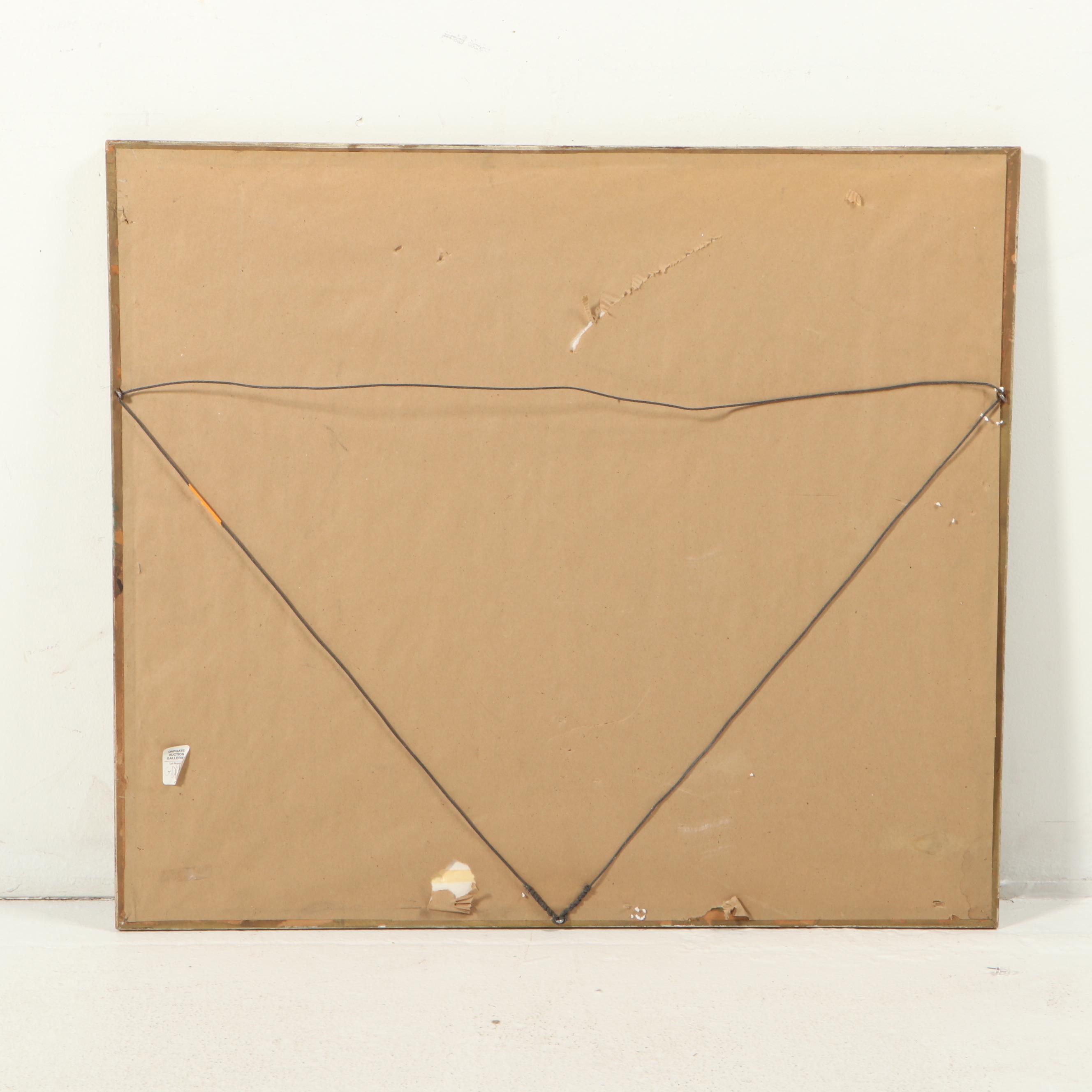 Paul Emil Lecomte Watercolor Painting of Palisade Overlooking the Mediterranean