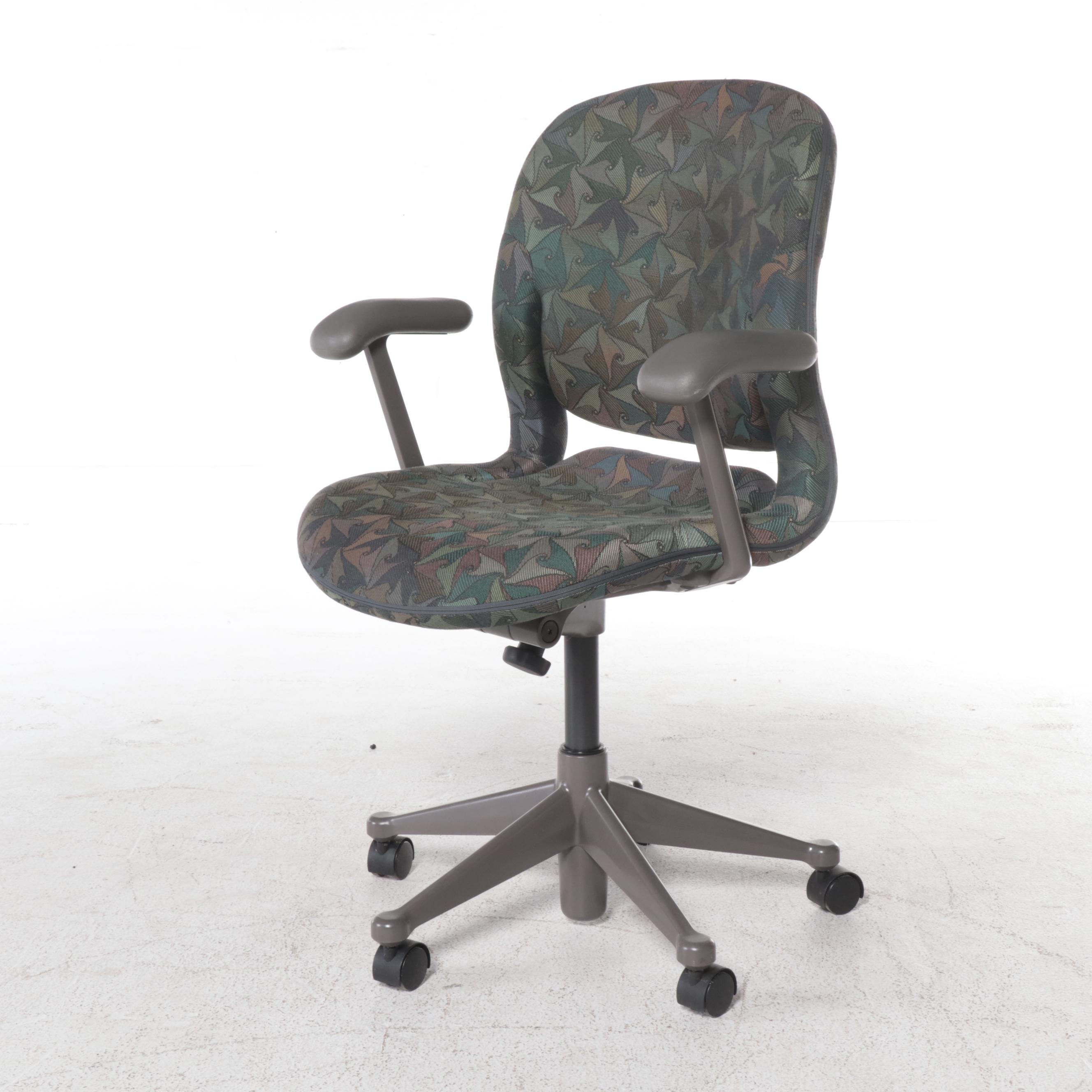 Two Herman Miller Fabric Upholstered Office Chairs, Late 20th Century