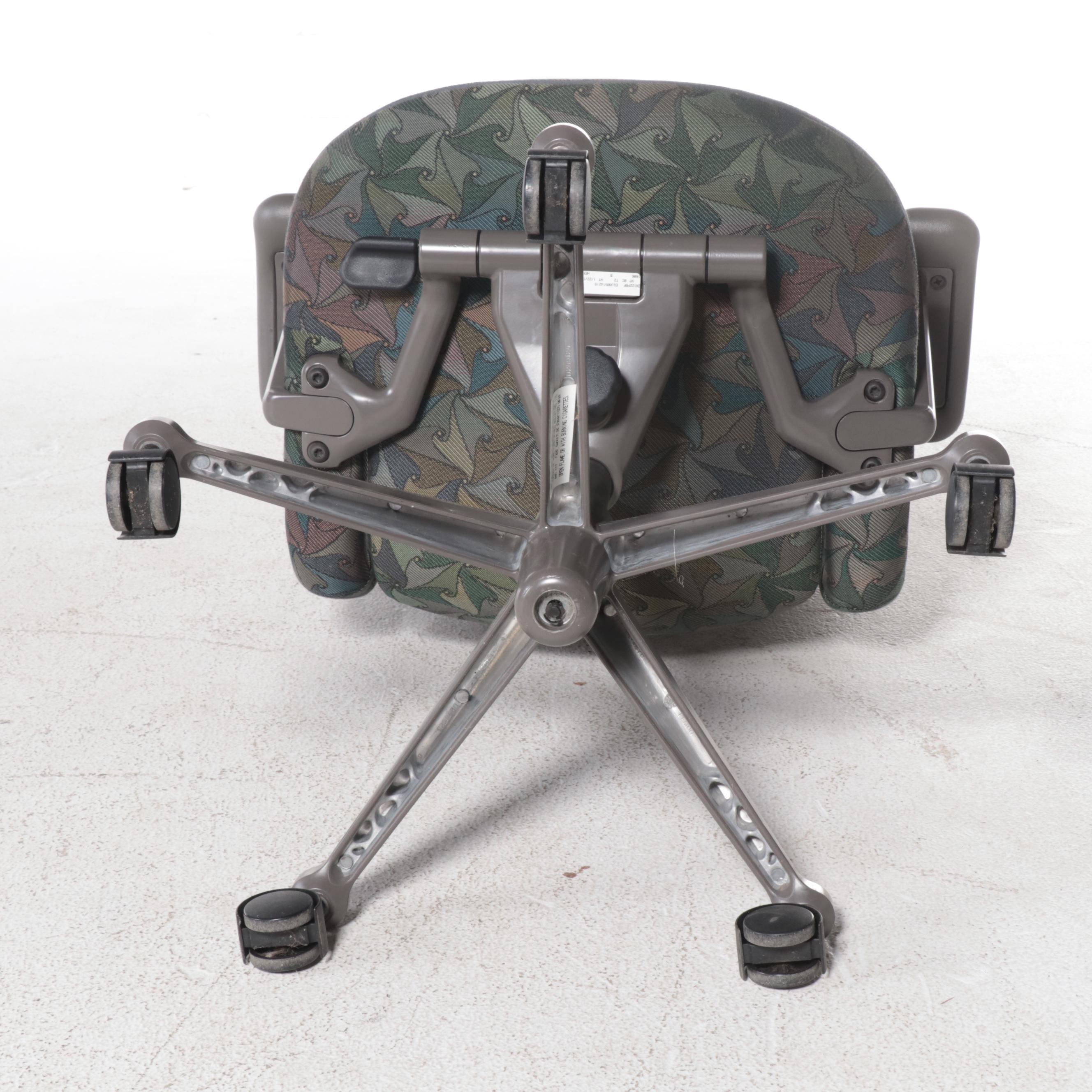 Two Herman Miller Fabric Upholstered Office Chairs, Late 20th Century