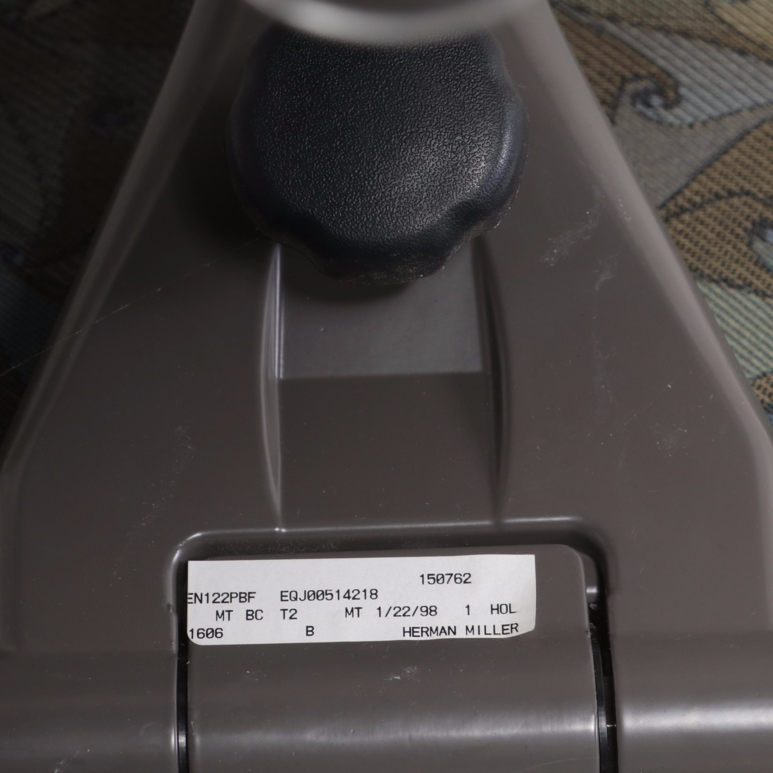 Two Herman Miller Fabric Upholstered Office Chairs, Late 20th Century