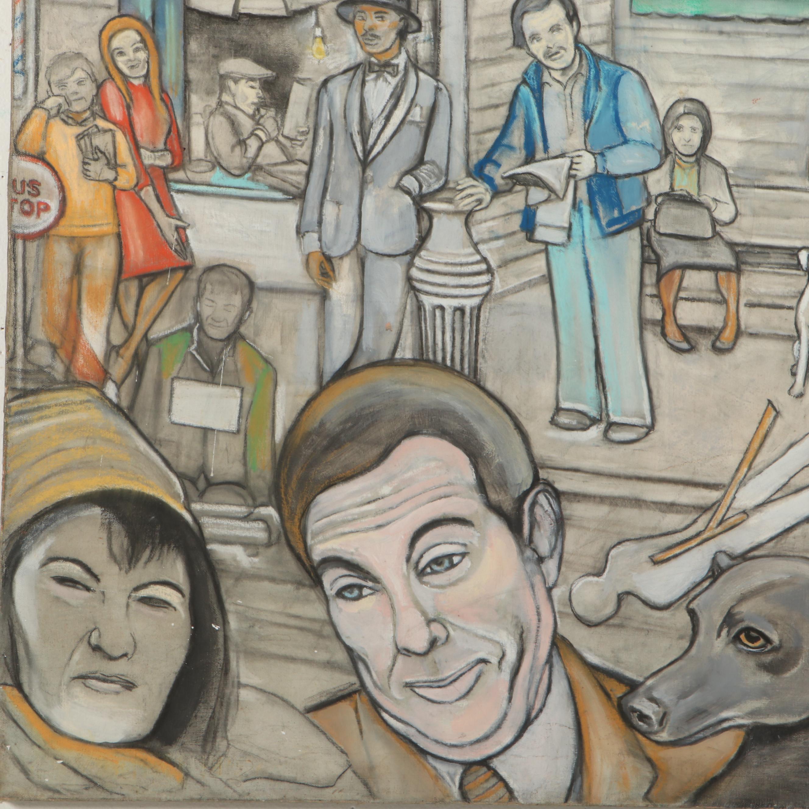 Abstract / Surrealist Mixed Media Painting