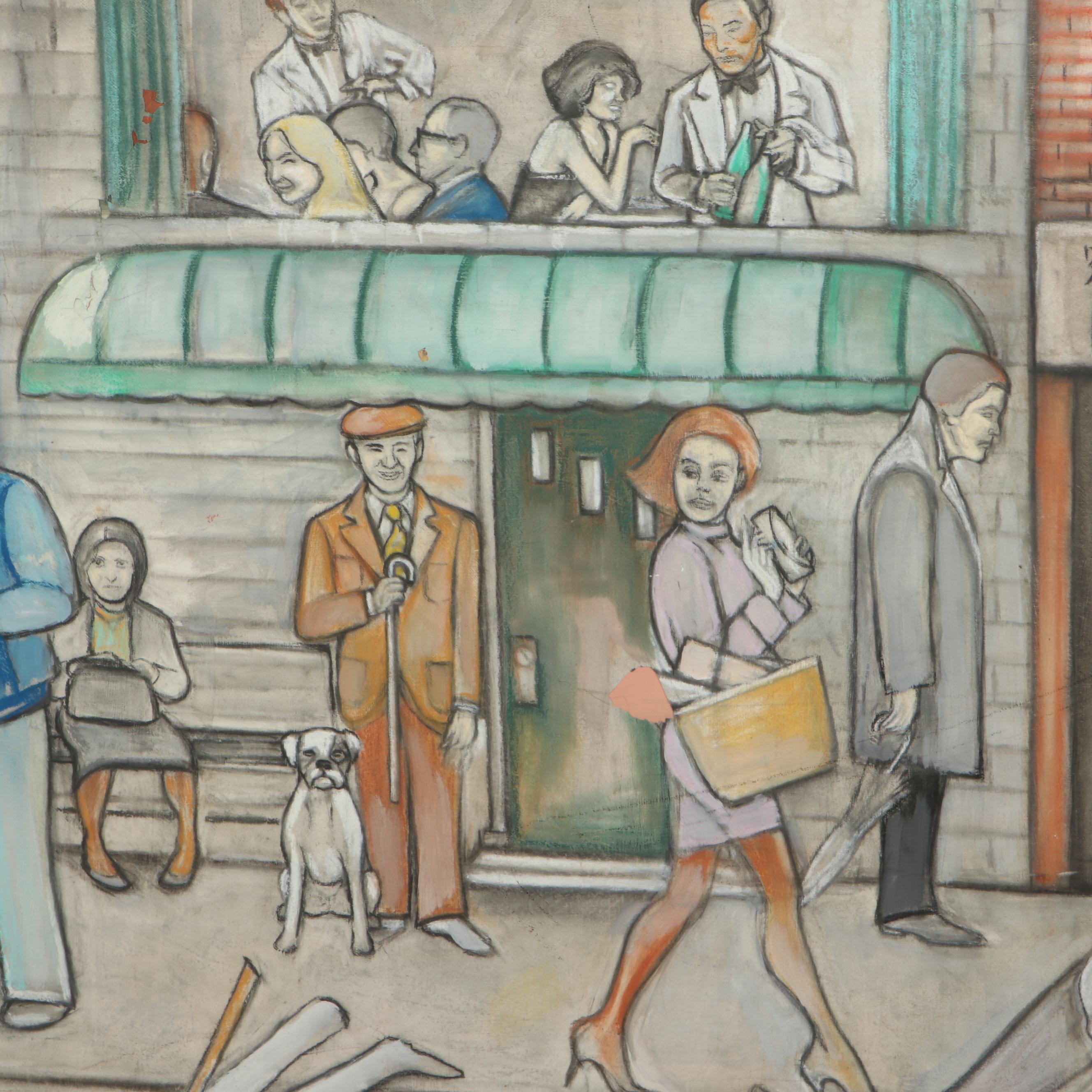 Abstract / Surrealist Mixed Media Painting