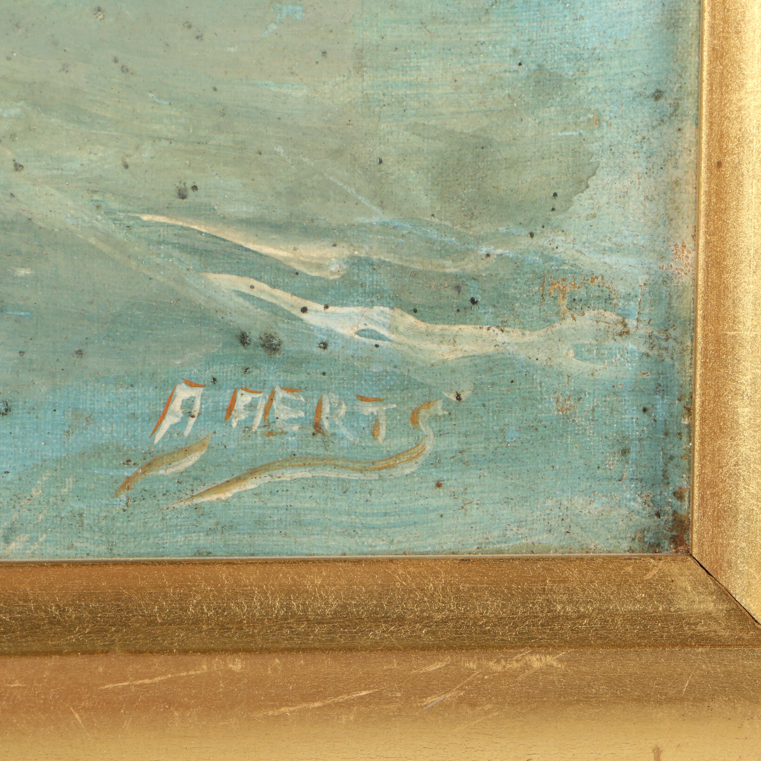 Maritime Oil Painting of Sailing Ship