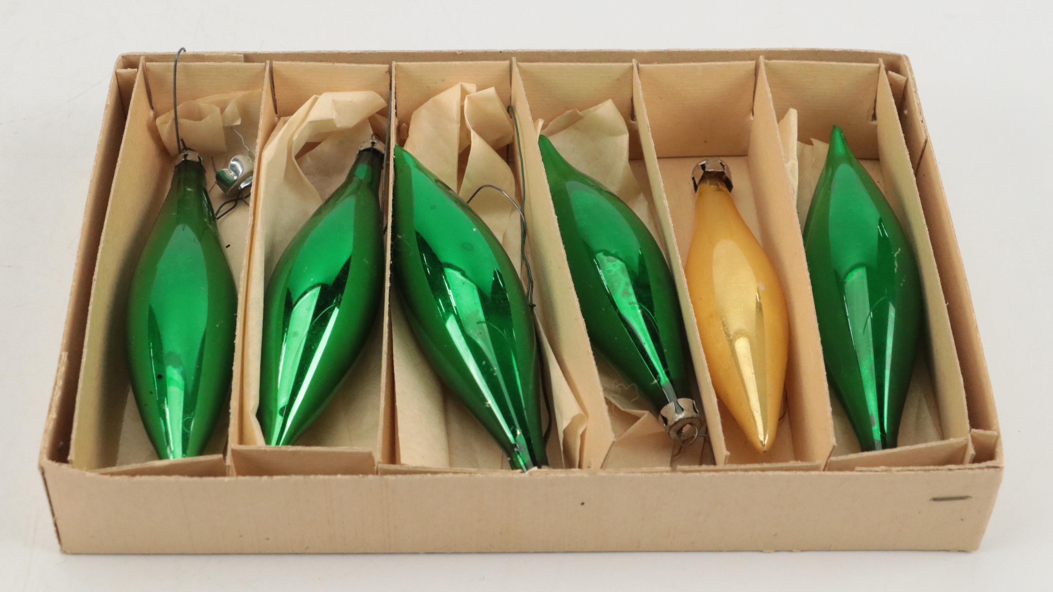 Sears The Imperial Collection Glass Christmas Tree Ornaments and Others, Vintage