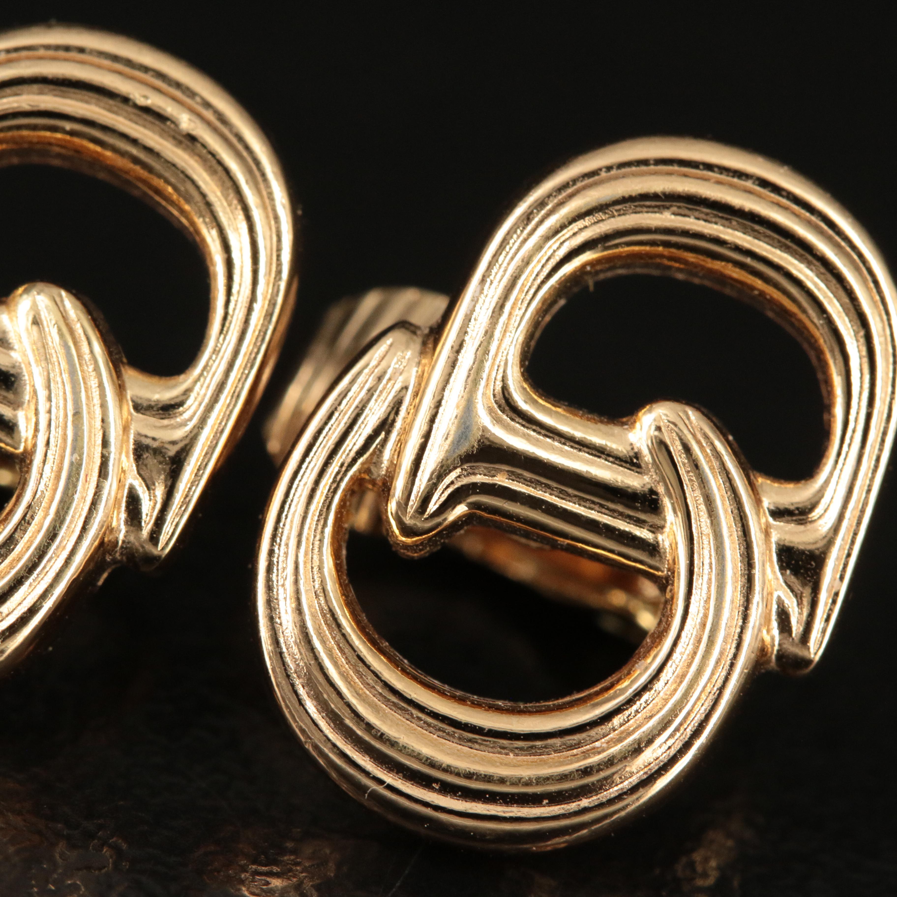 Christian Dior Logo Clip Earrings