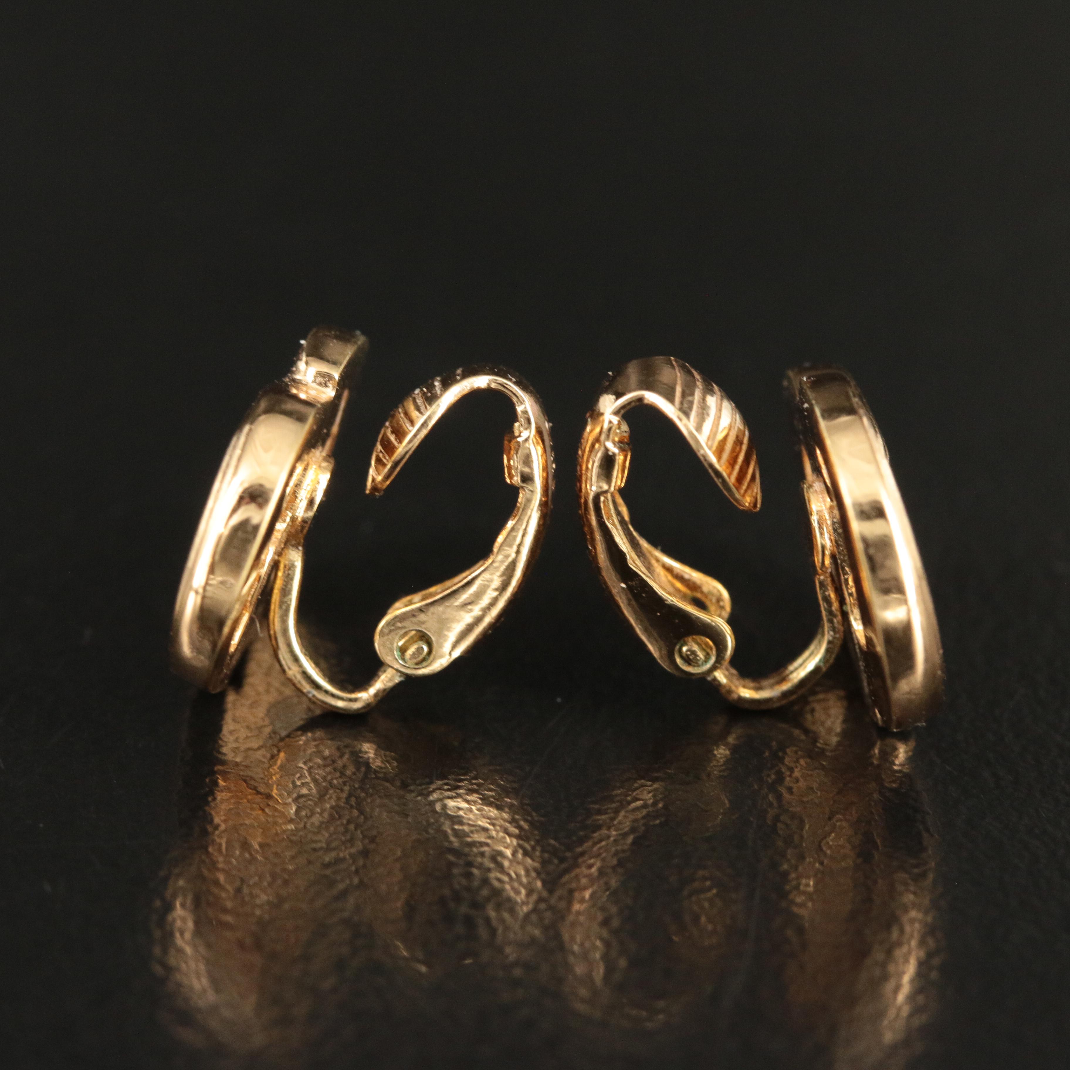 Christian Dior Logo Clip Earrings