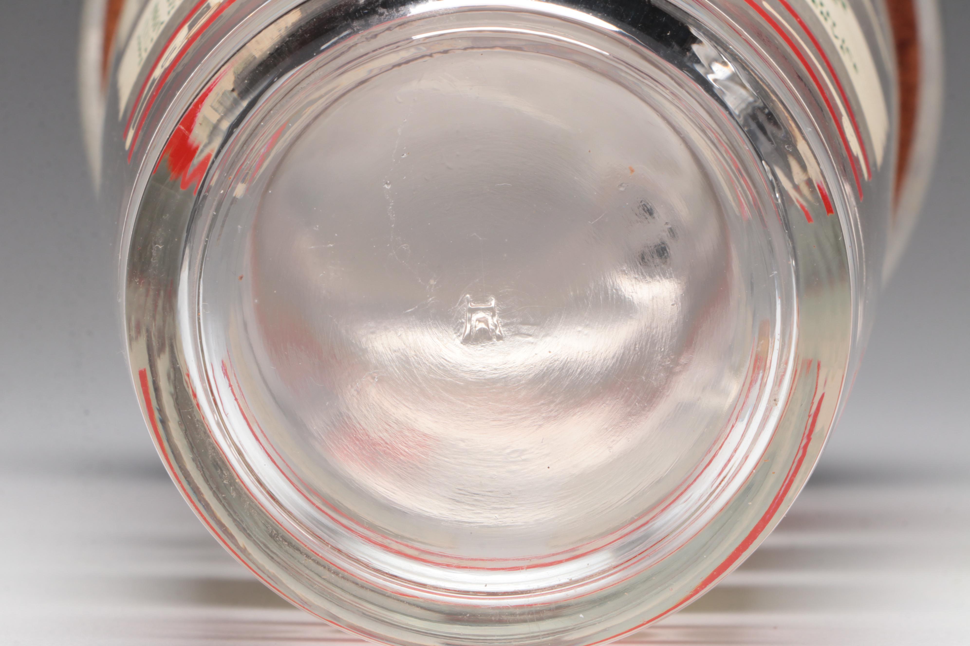 Wooden Wall Mounted Barrel Shaped Bar with Hazel Atlas Shaker and Other Barware