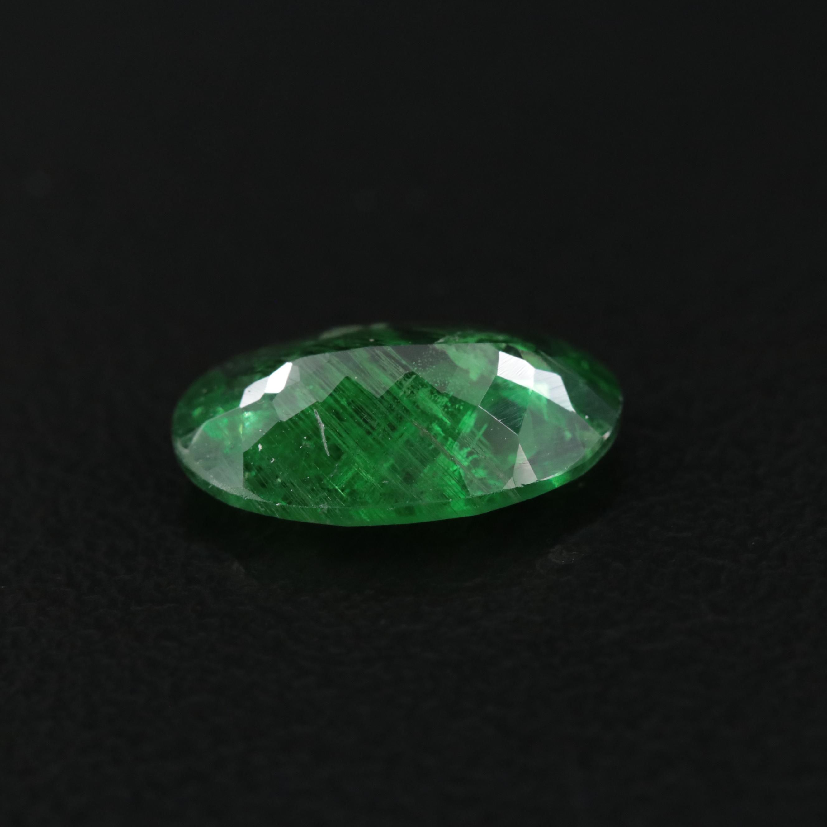 Loose 3.12 CT Tsavorite with GIA Report