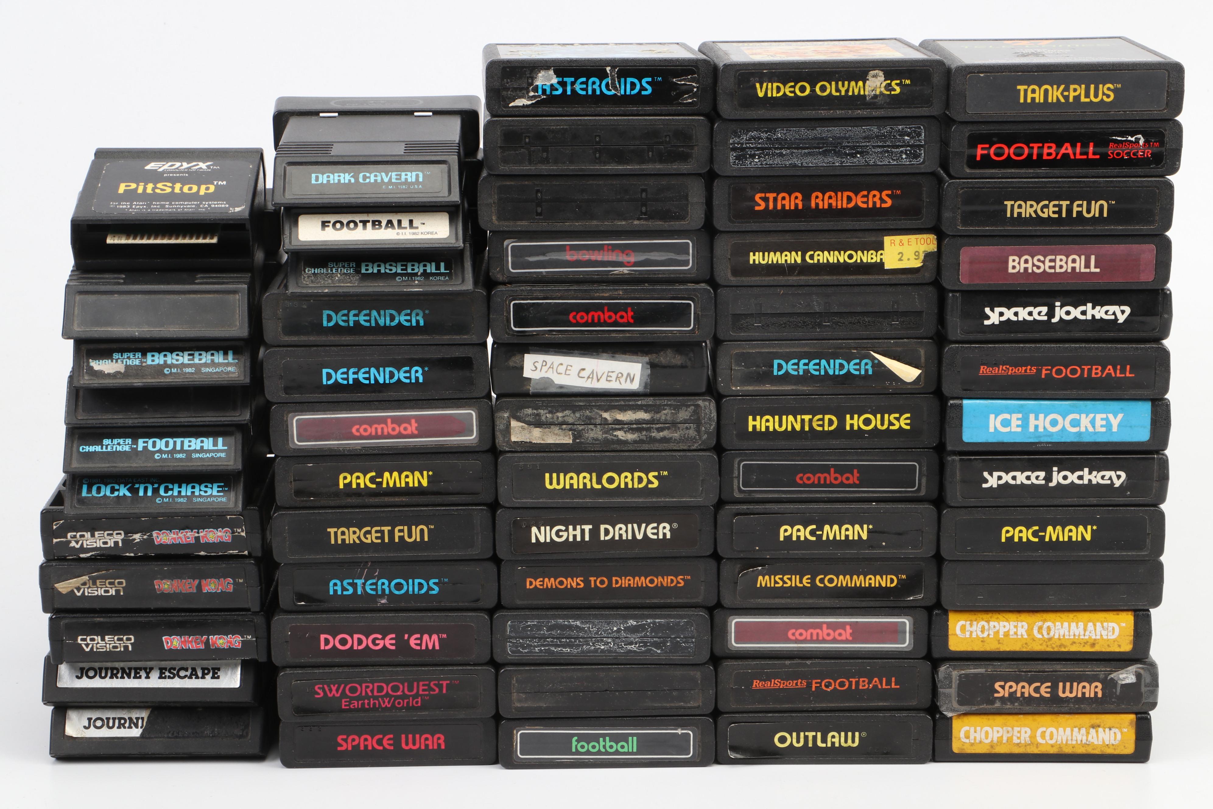 Atari 800XL Console, 810 Disk Drive, Coleco Vision, Video Games, and More