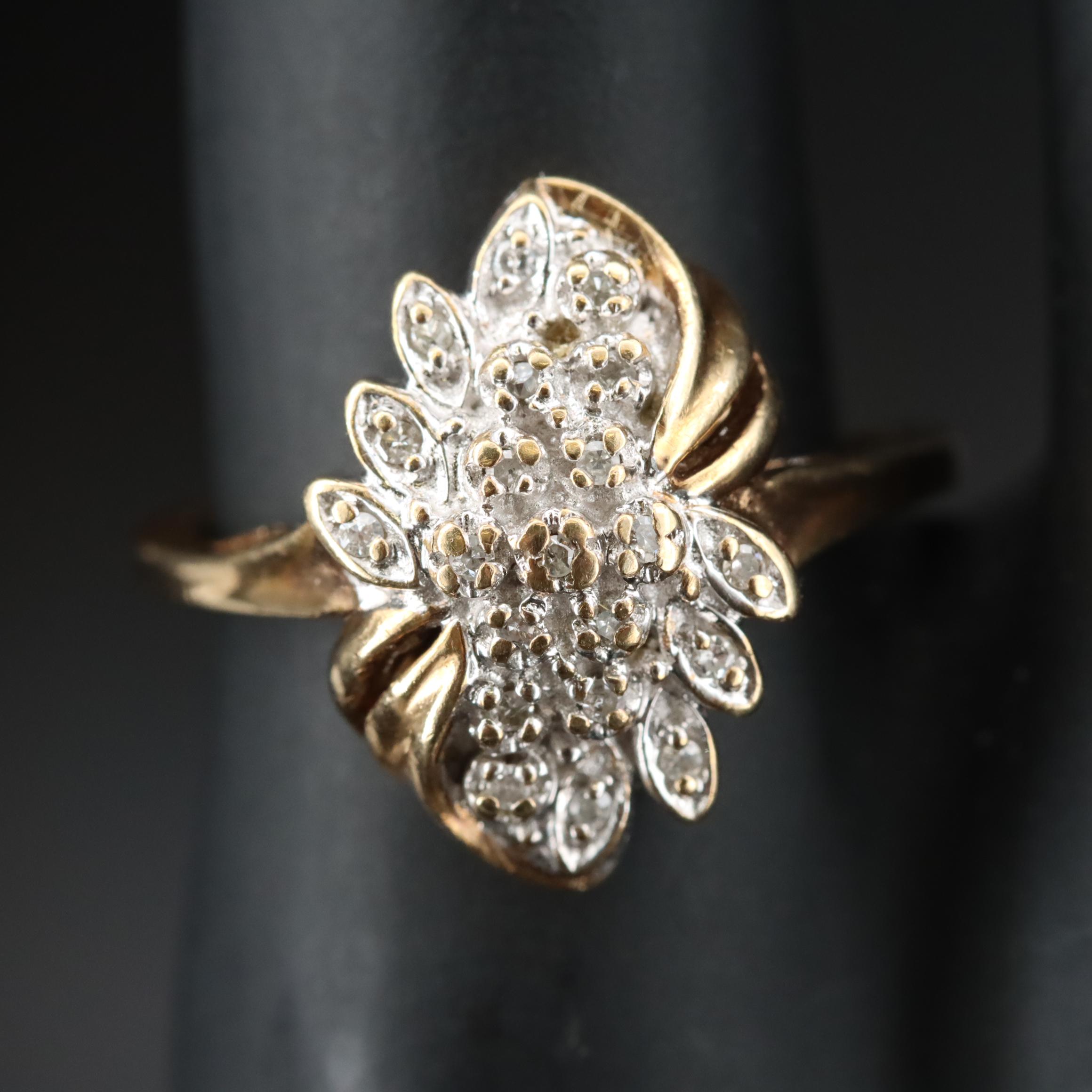 10K 0.10 CTW Diamond Ring