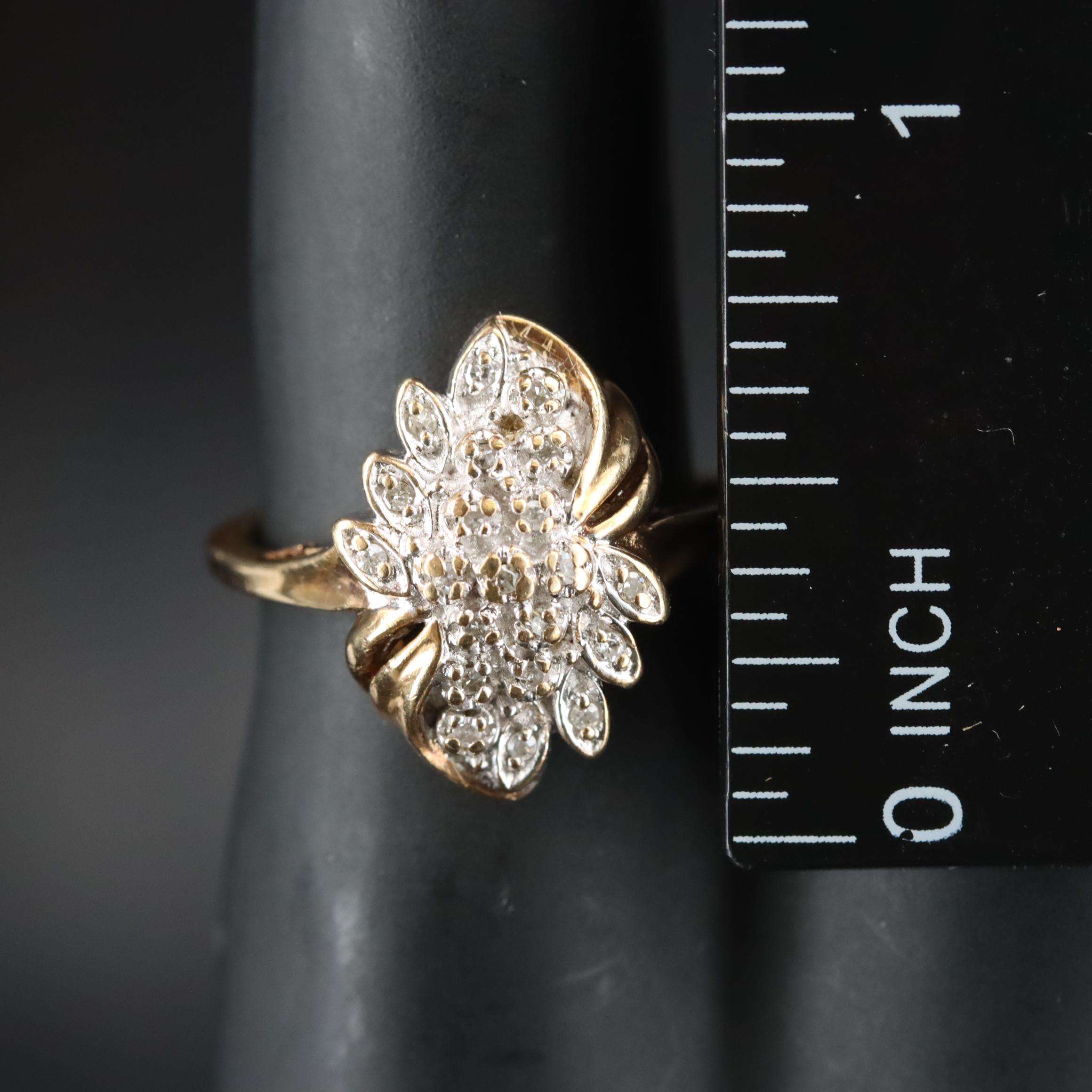 10K 0.10 CTW Diamond Ring