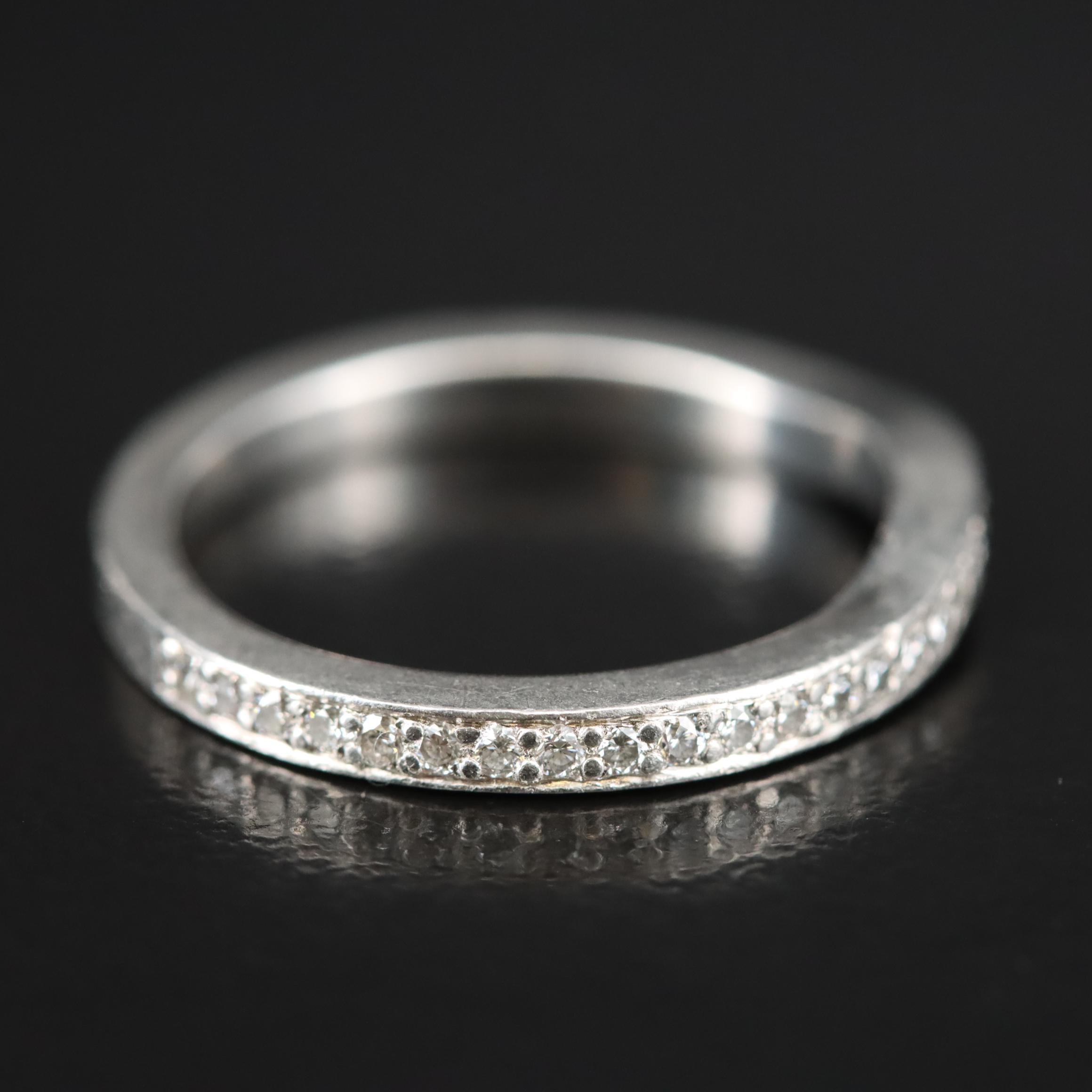 Platinum 0.41 CTW Diamond Contour Band