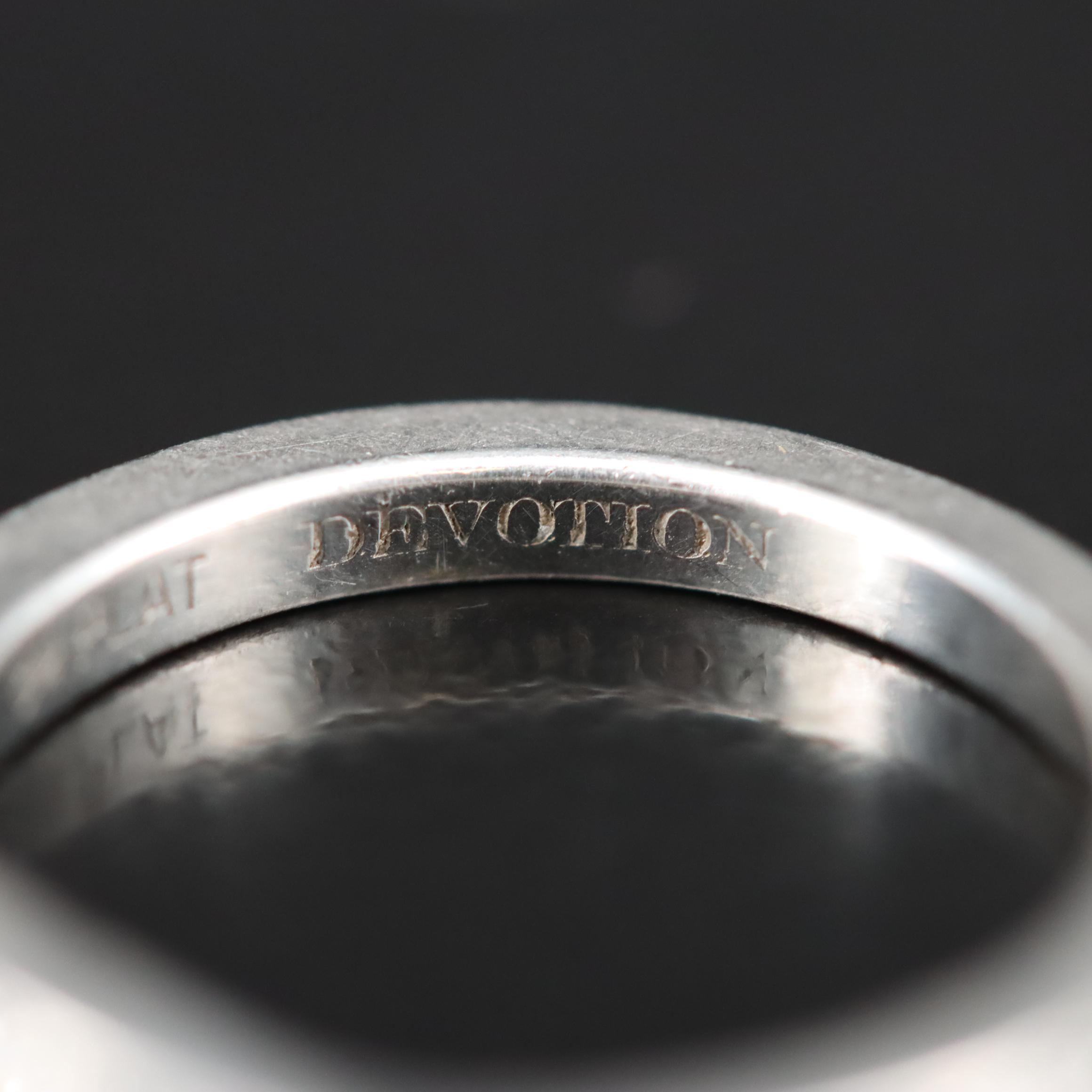 Platinum 0.41 CTW Diamond Contour Band