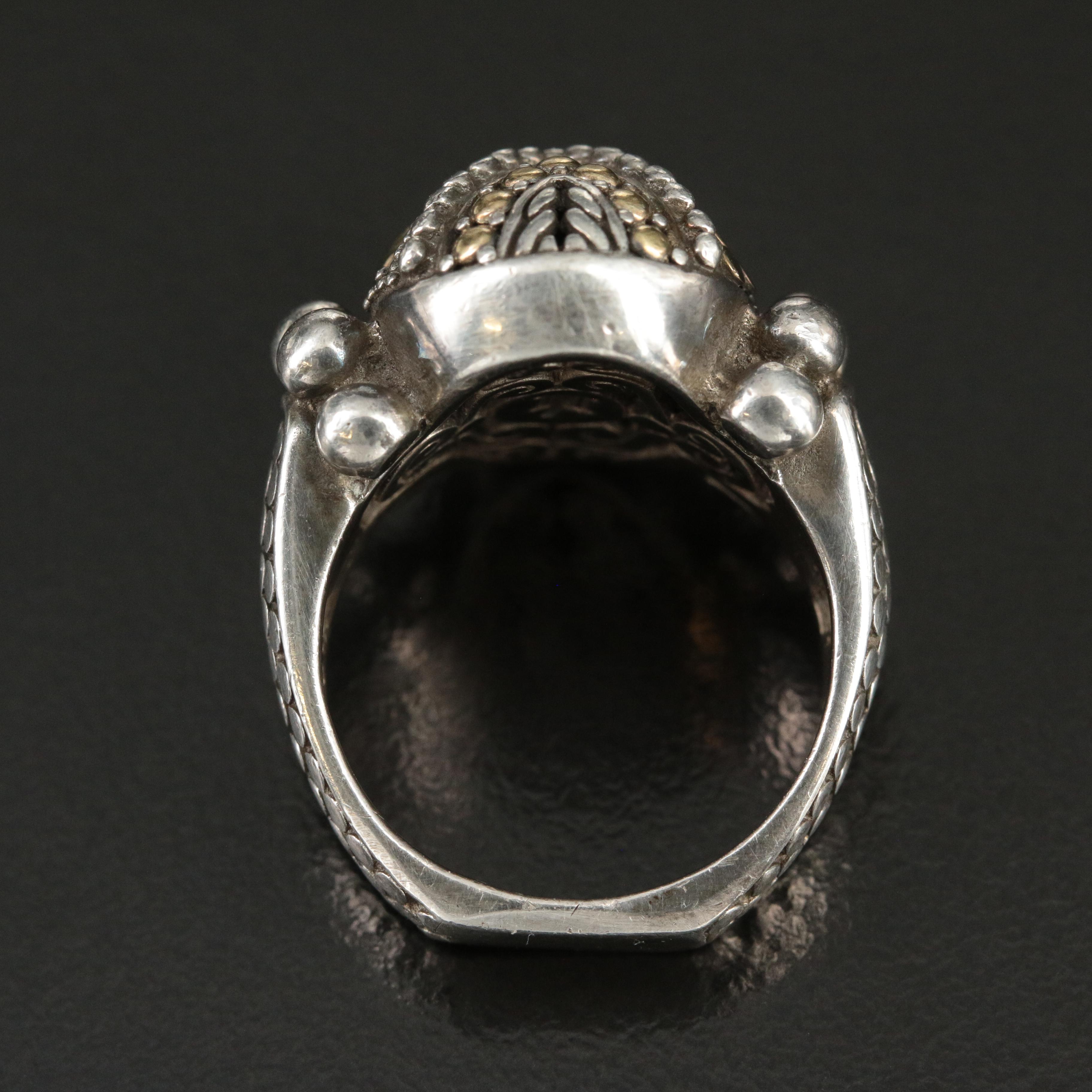 John Hardy Sterling 'Dots' Oval Ring with 18K Accents