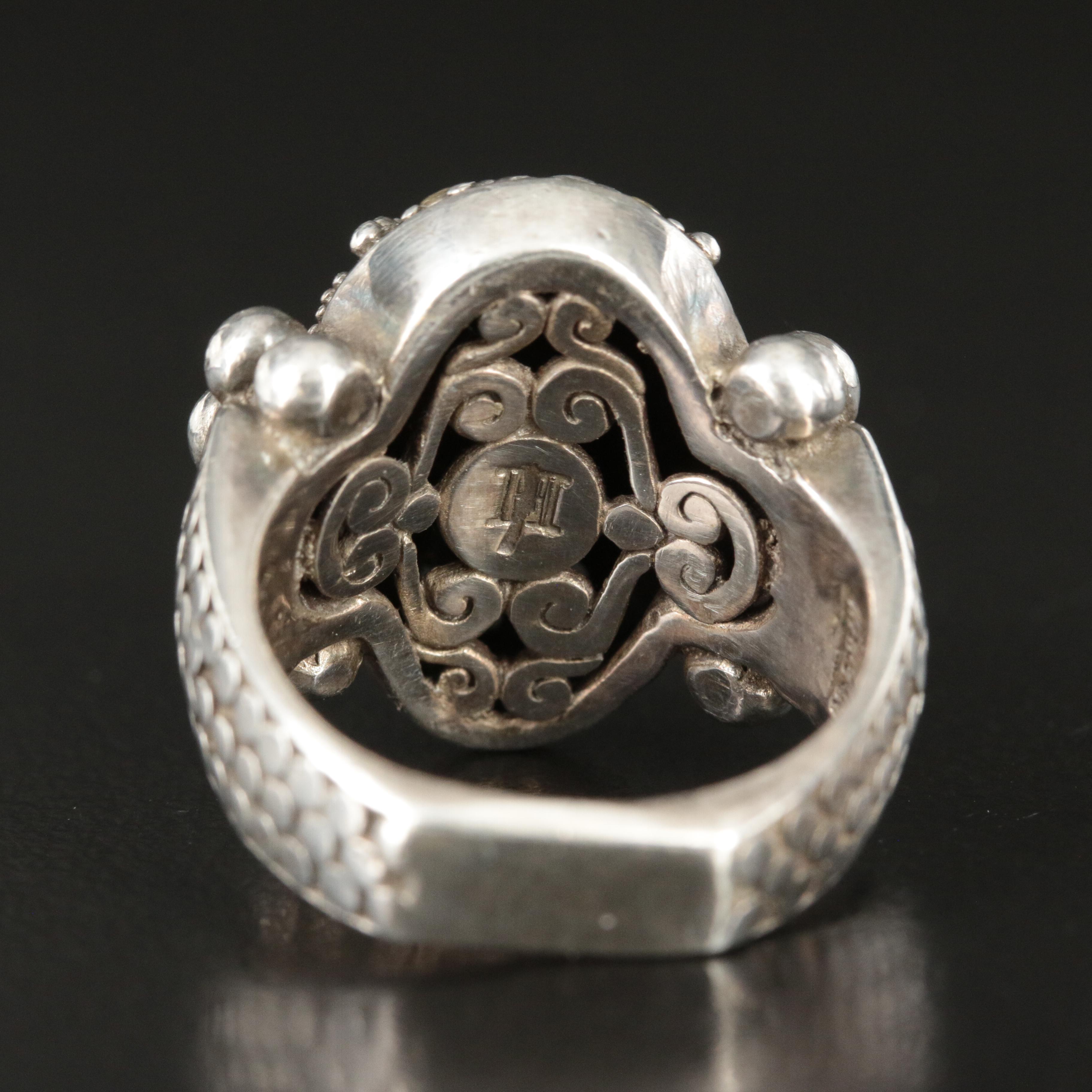 John Hardy Sterling 'Dots' Oval Ring with 18K Accents