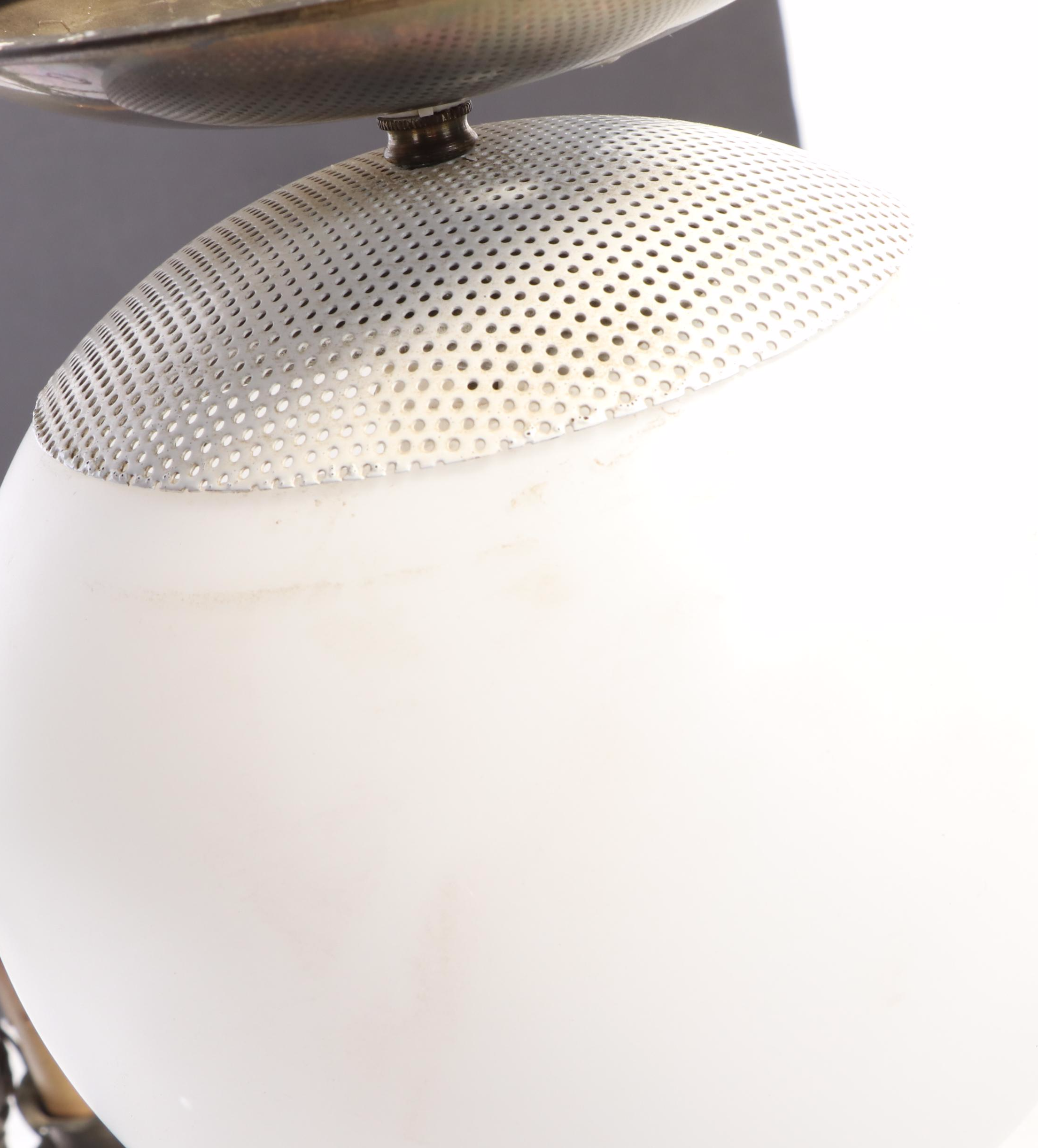 Matte Frosted Glass Globe Pendants, Pair