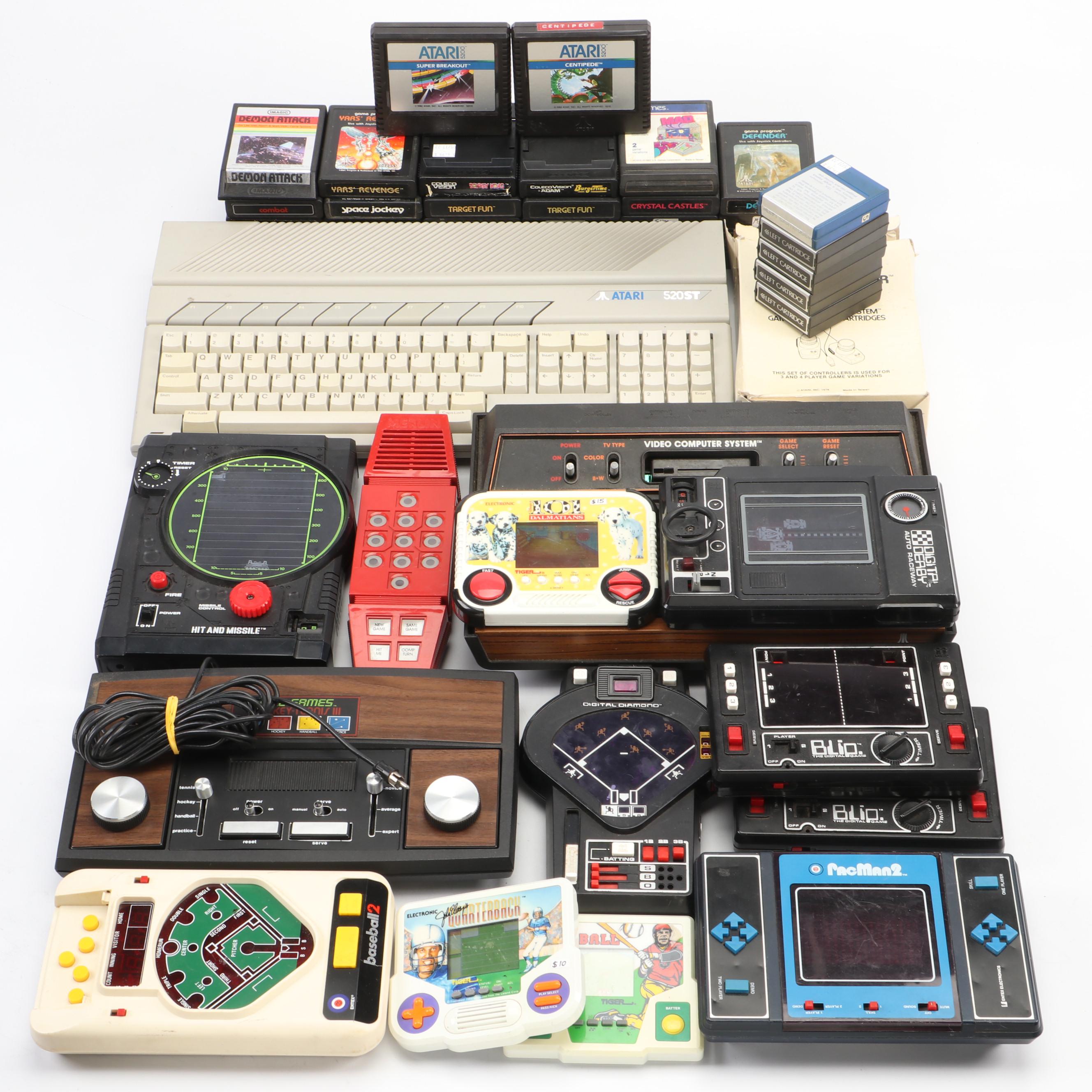 Atari 2600 Console with Video Games, Controllers, and More