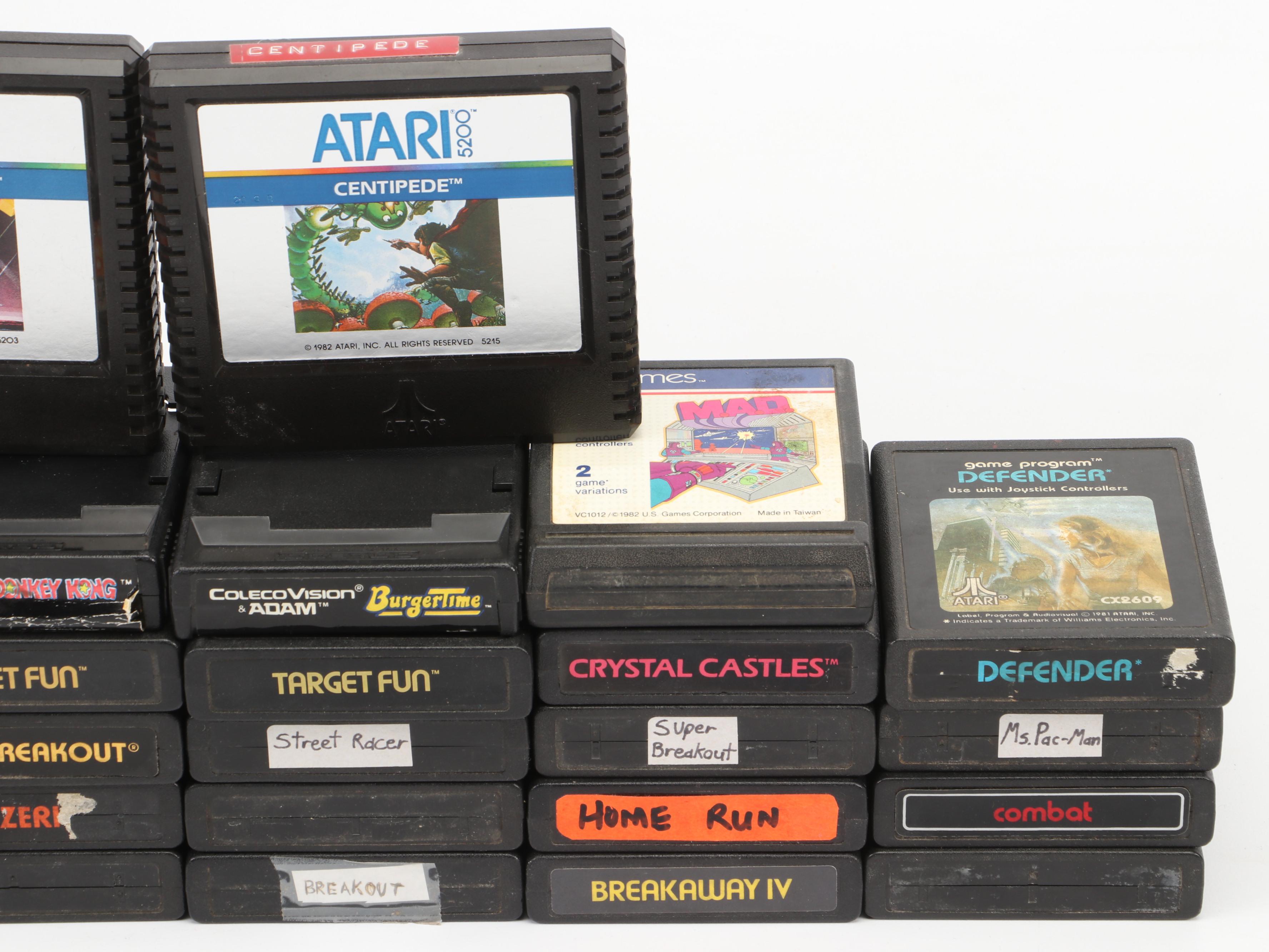 Atari 2600 Console with Video Games, Controllers, and More