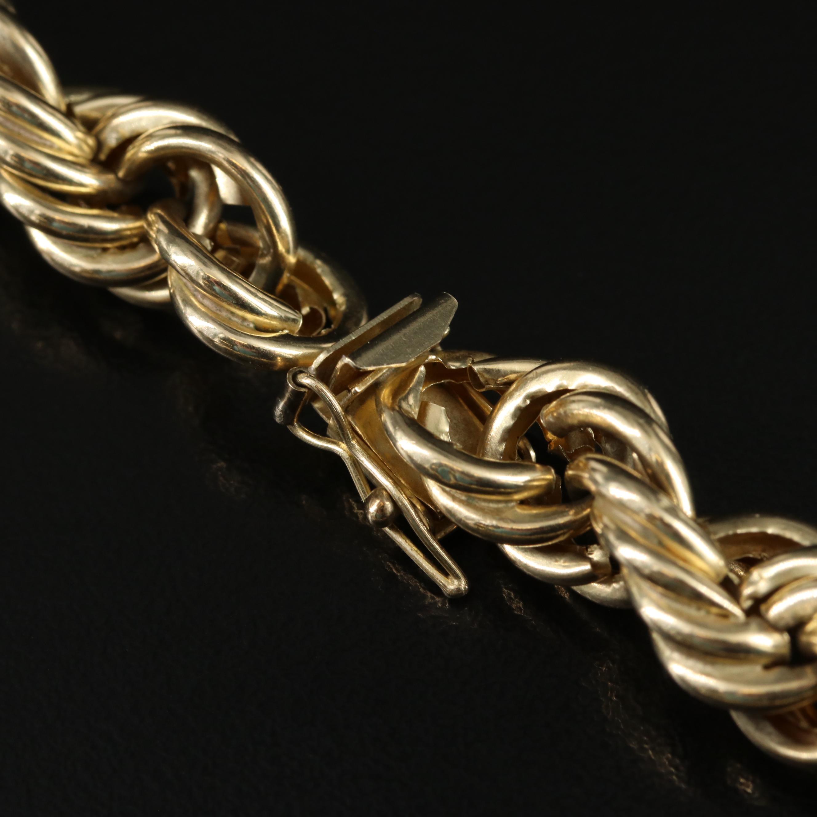 10K Rope Chain Necklace