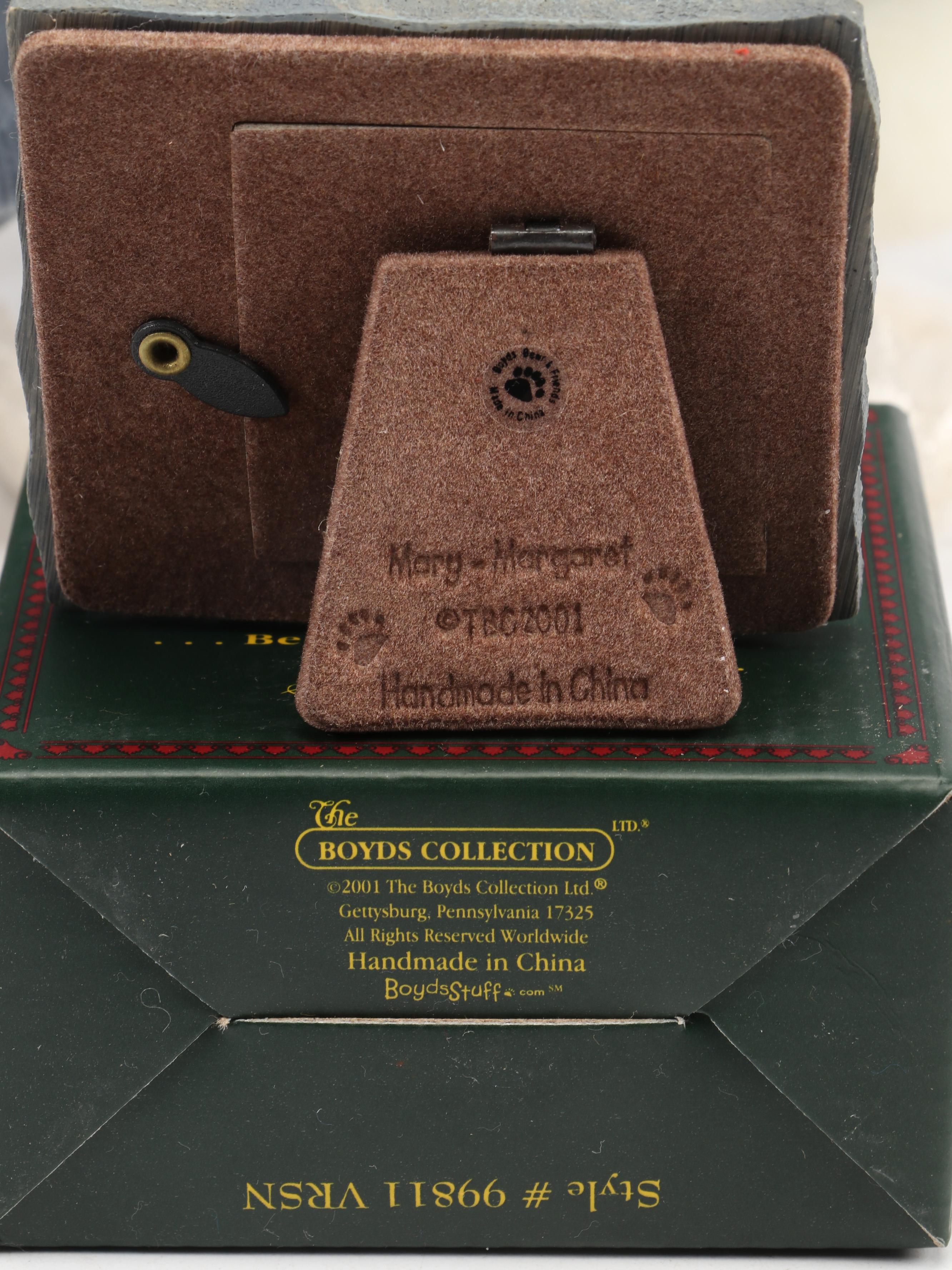 Boyds Bears T.J.'s Best Dressed Collection Teddy Bears and Picture Frame