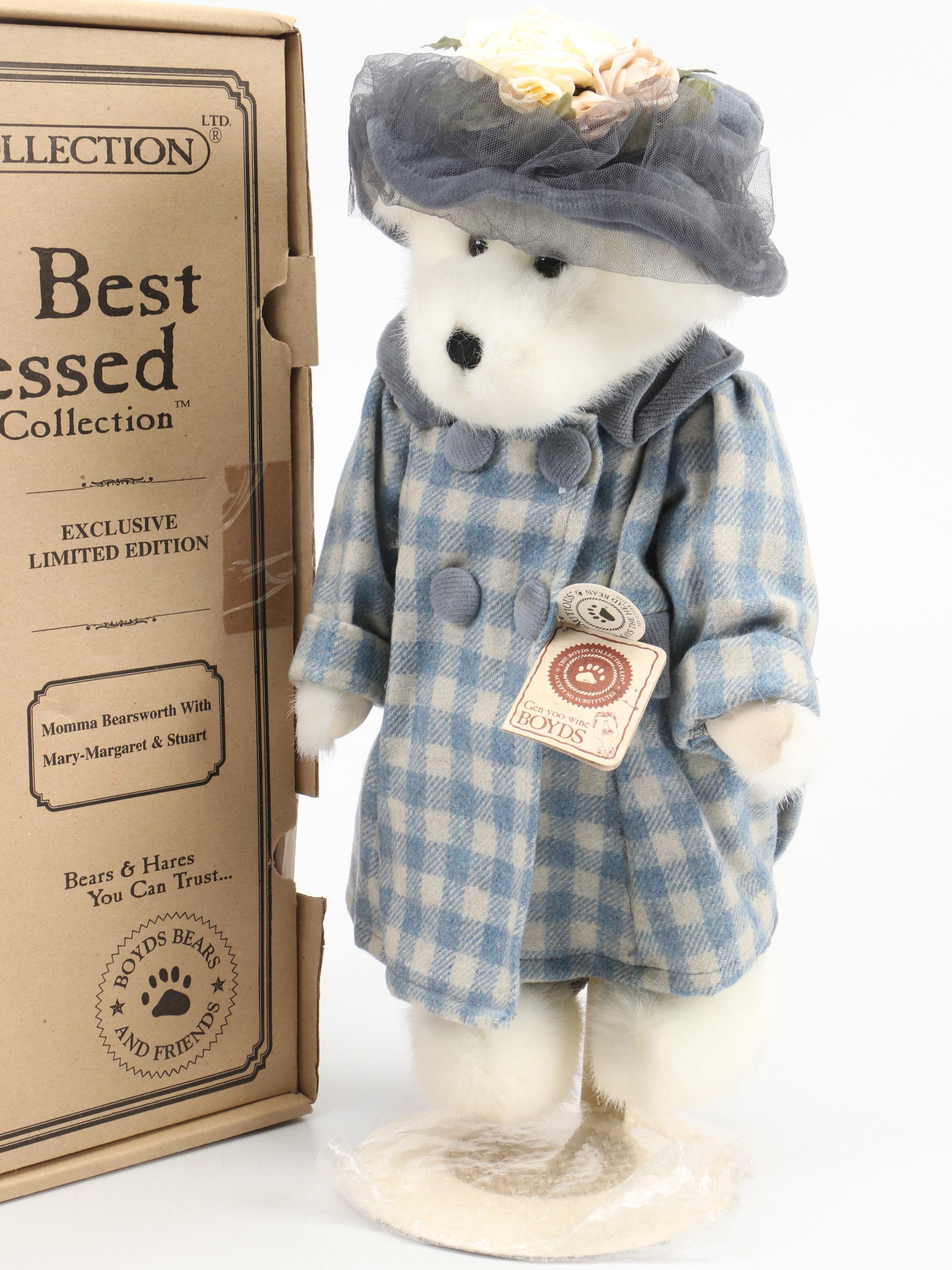 Boyds Bears T.J.'s Best Dressed Collection Teddy Bears and Picture Frame