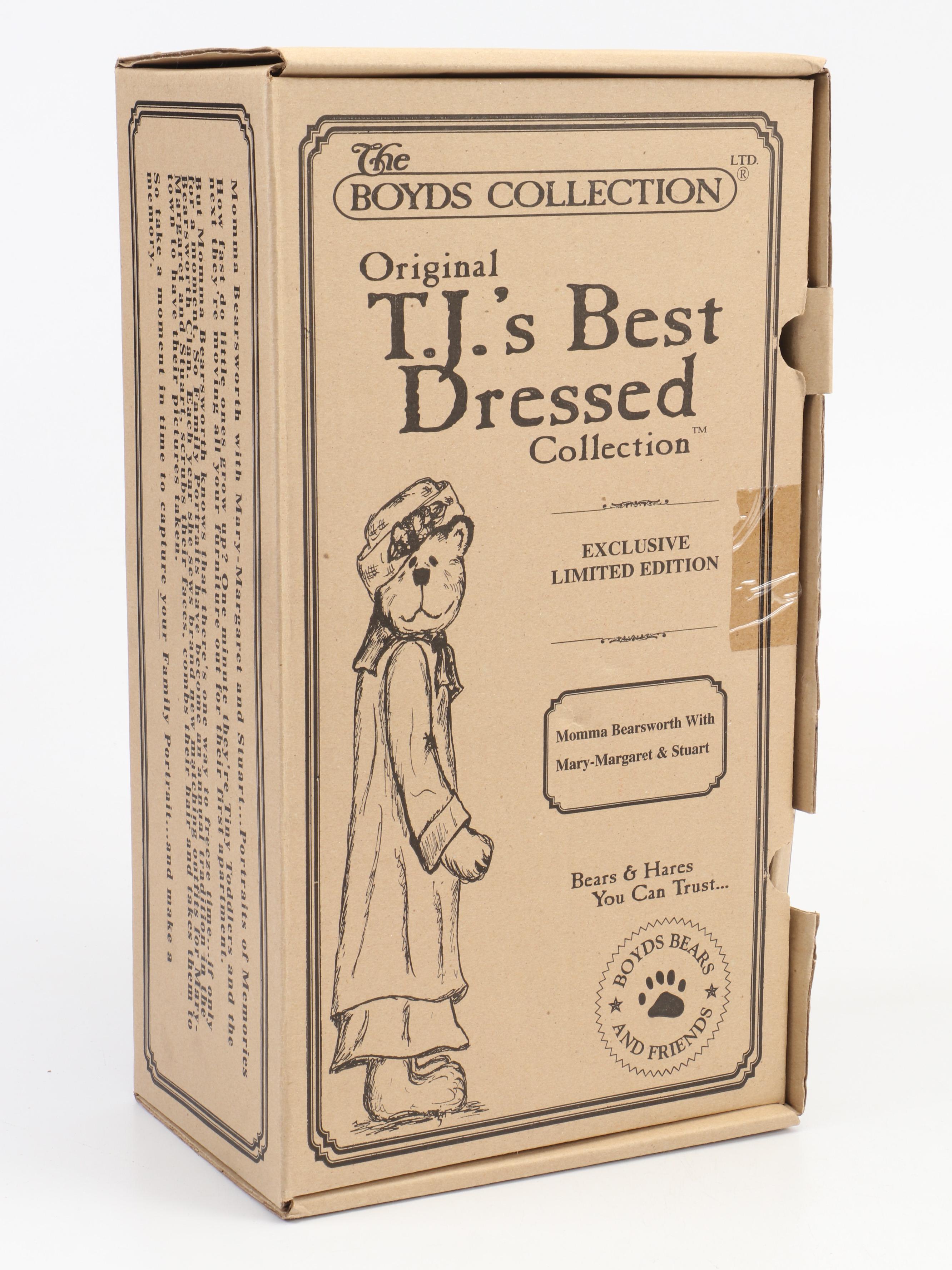 Boyds Bears T.J.'s Best Dressed Collection Teddy Bears and Picture Frame