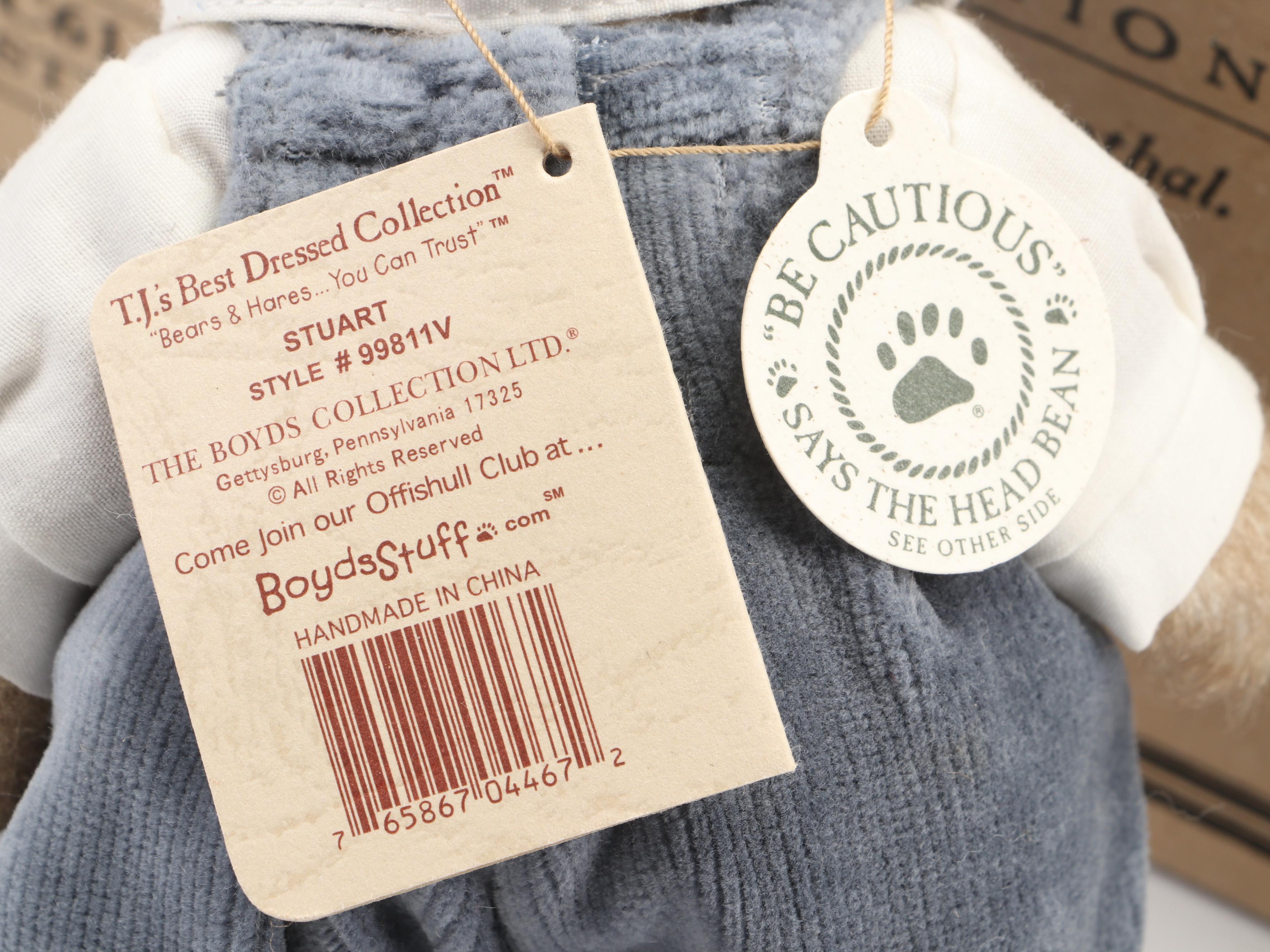 Boyds Bears T.J.'s Best Dressed Collection Teddy Bears and Picture Frame