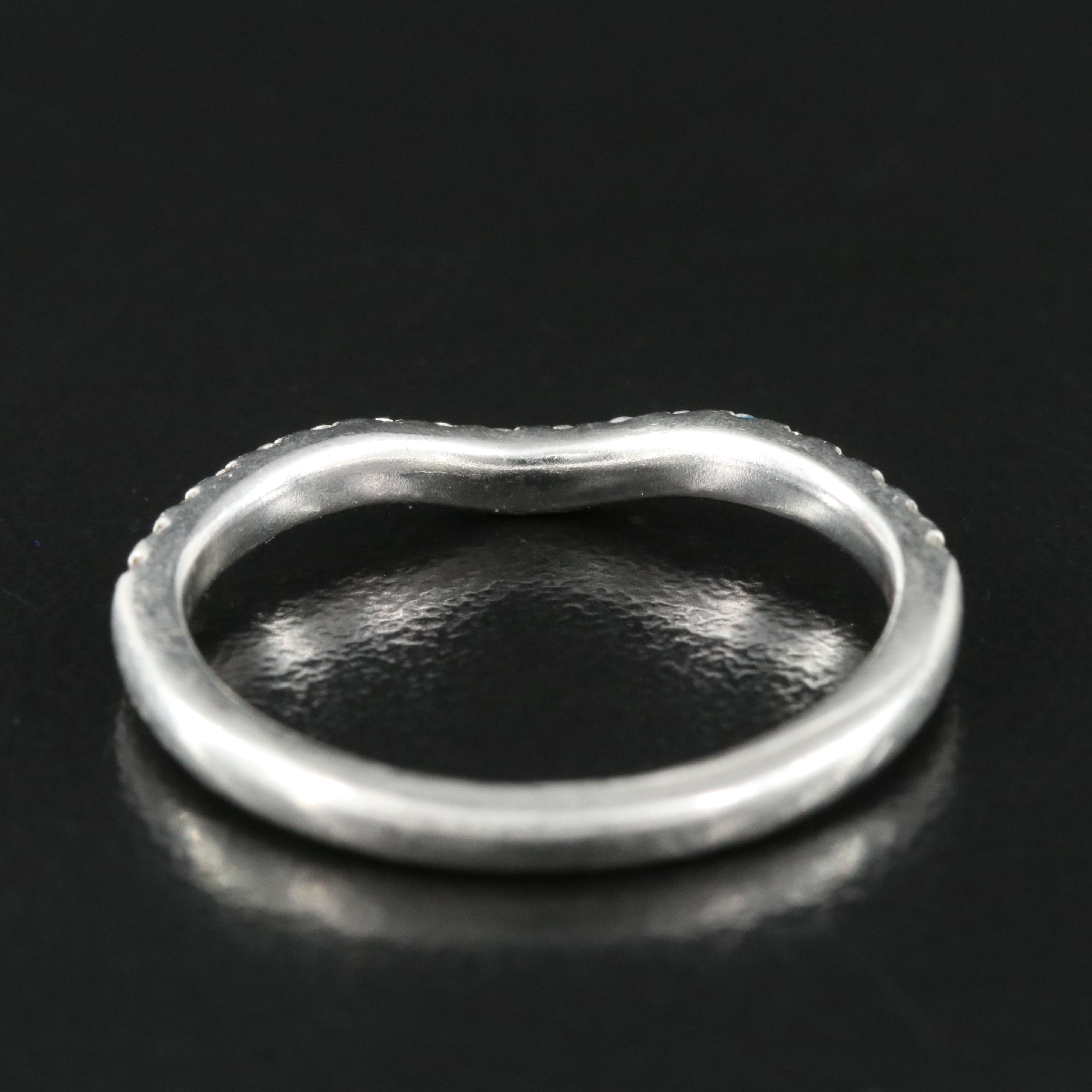 Platinum 0.25 CTW Diamond Contour Band