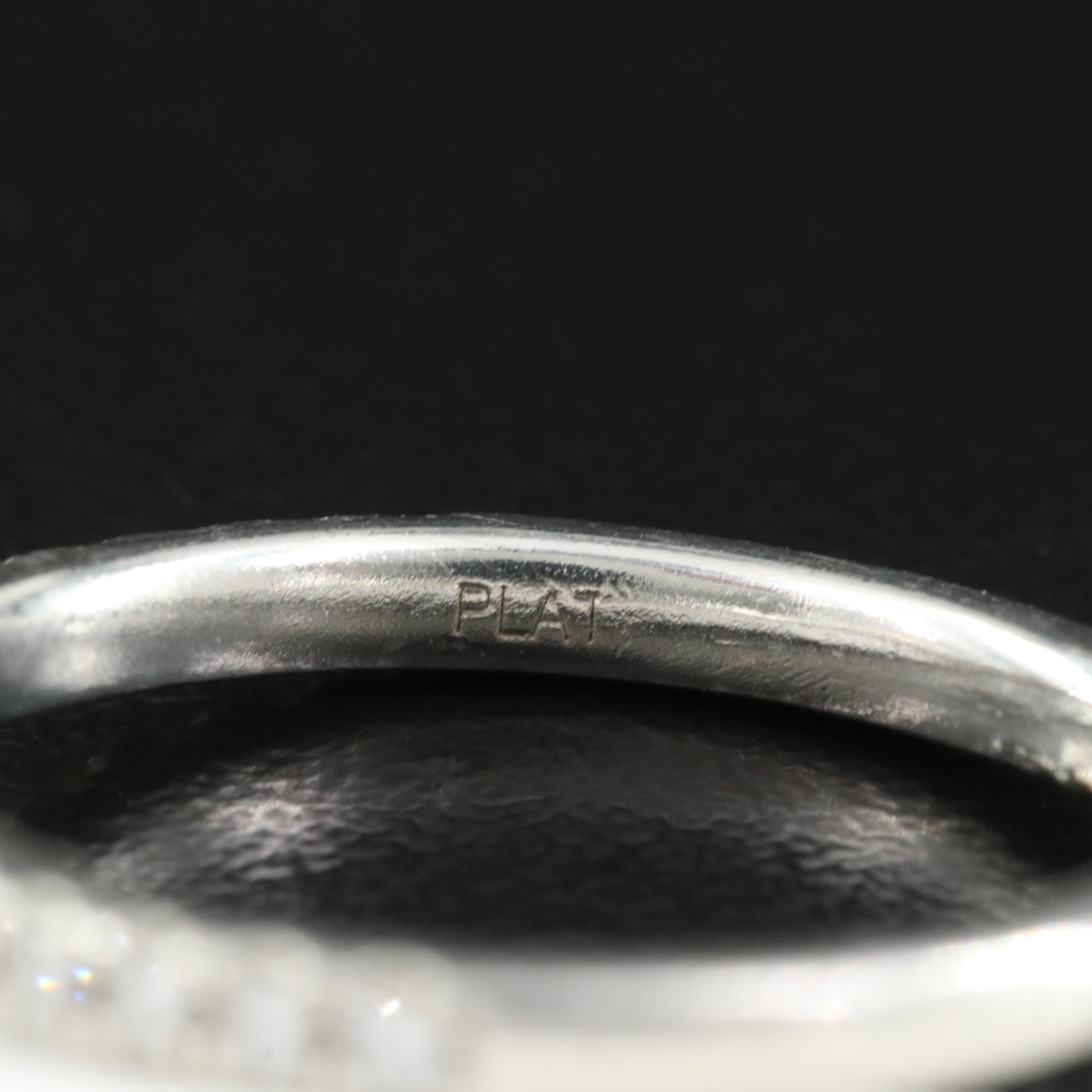 Platinum 0.25 CTW Diamond Contour Band