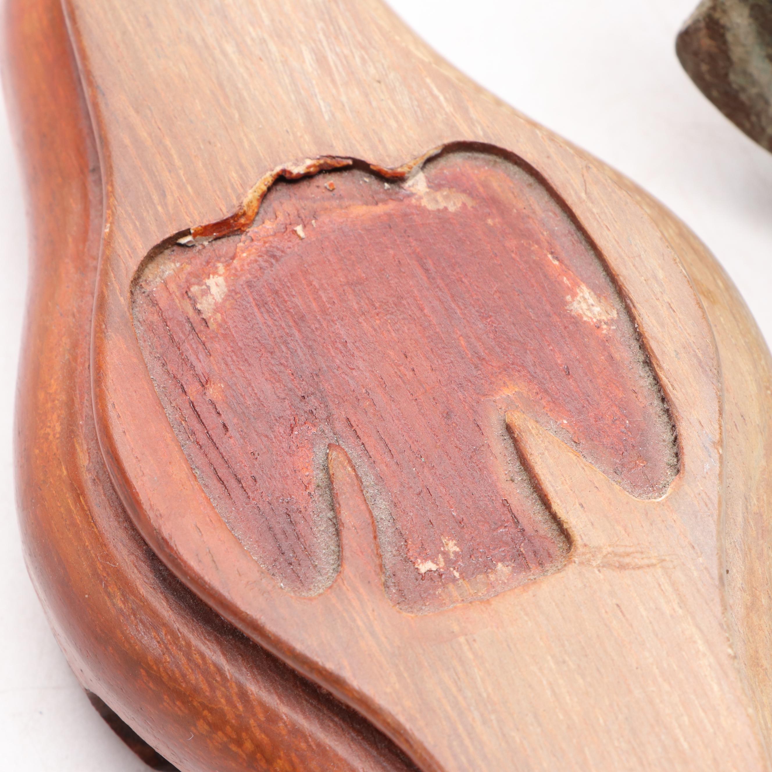 East Asian Cast Bronze Kirin Figure with Metal Flying Horse of Gazu Figurine