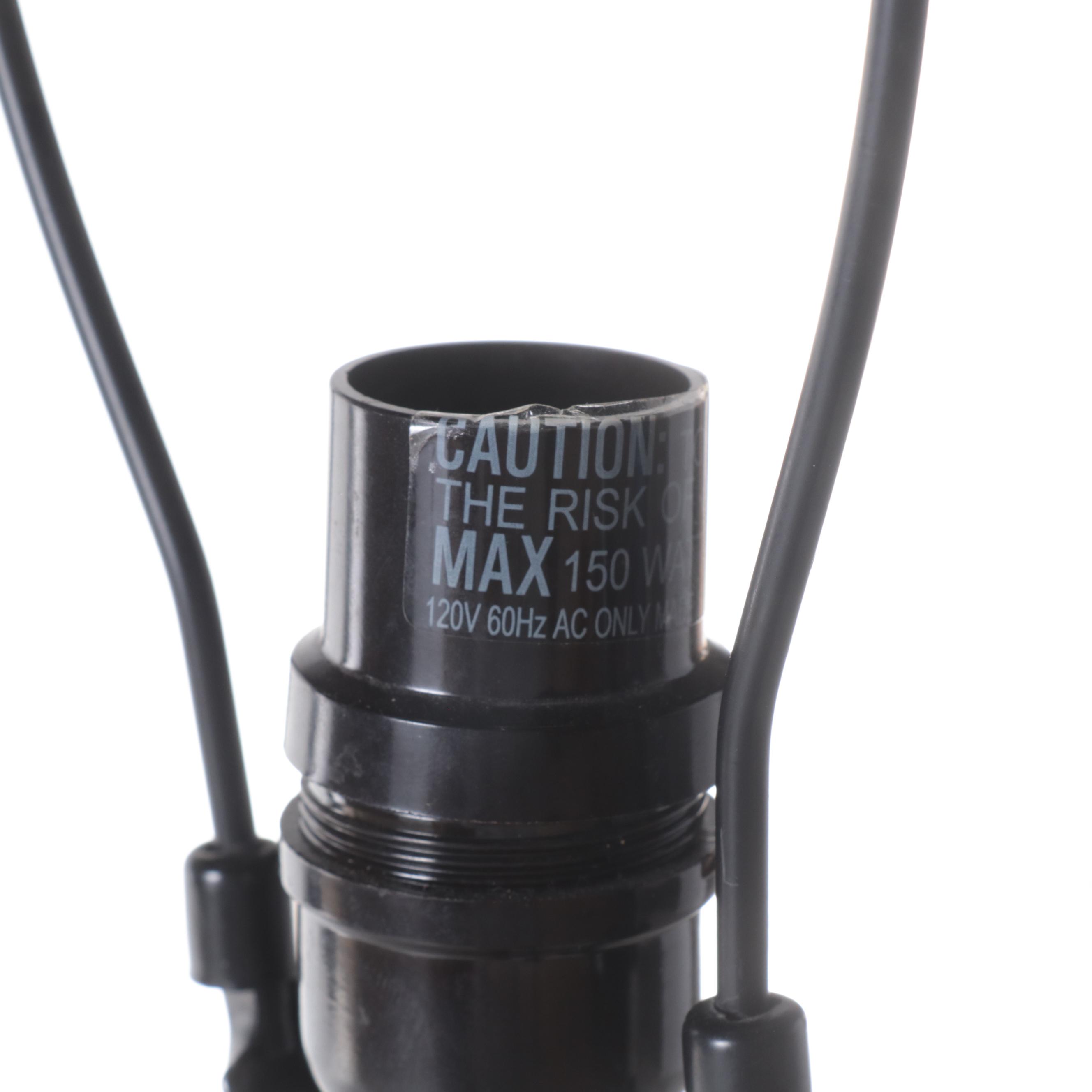 Contemporary Faux Bois Spindle Floor Lamp