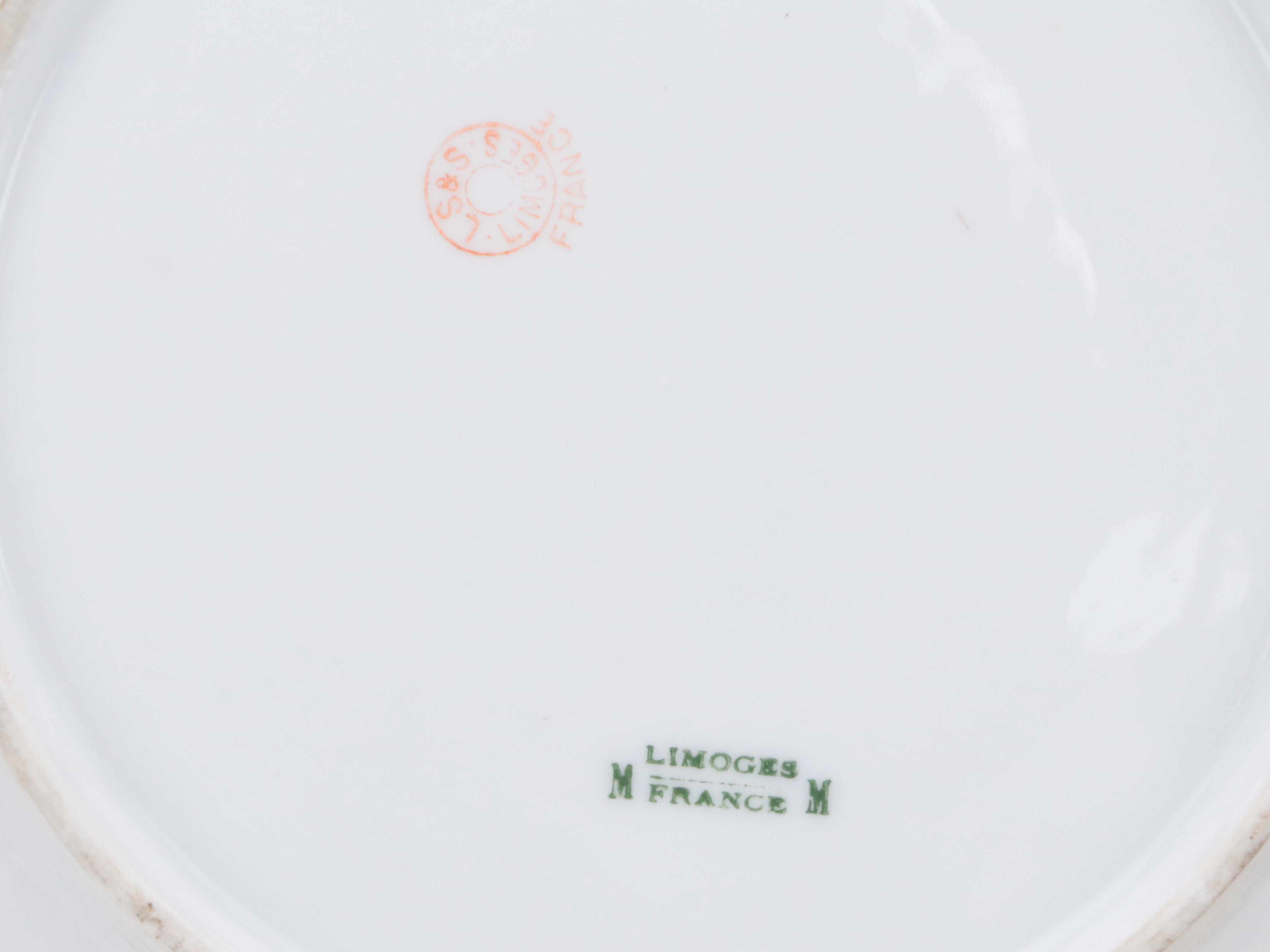 Coiffe Limoges Gilt Porcelain Dinnerware, Early 20th Century