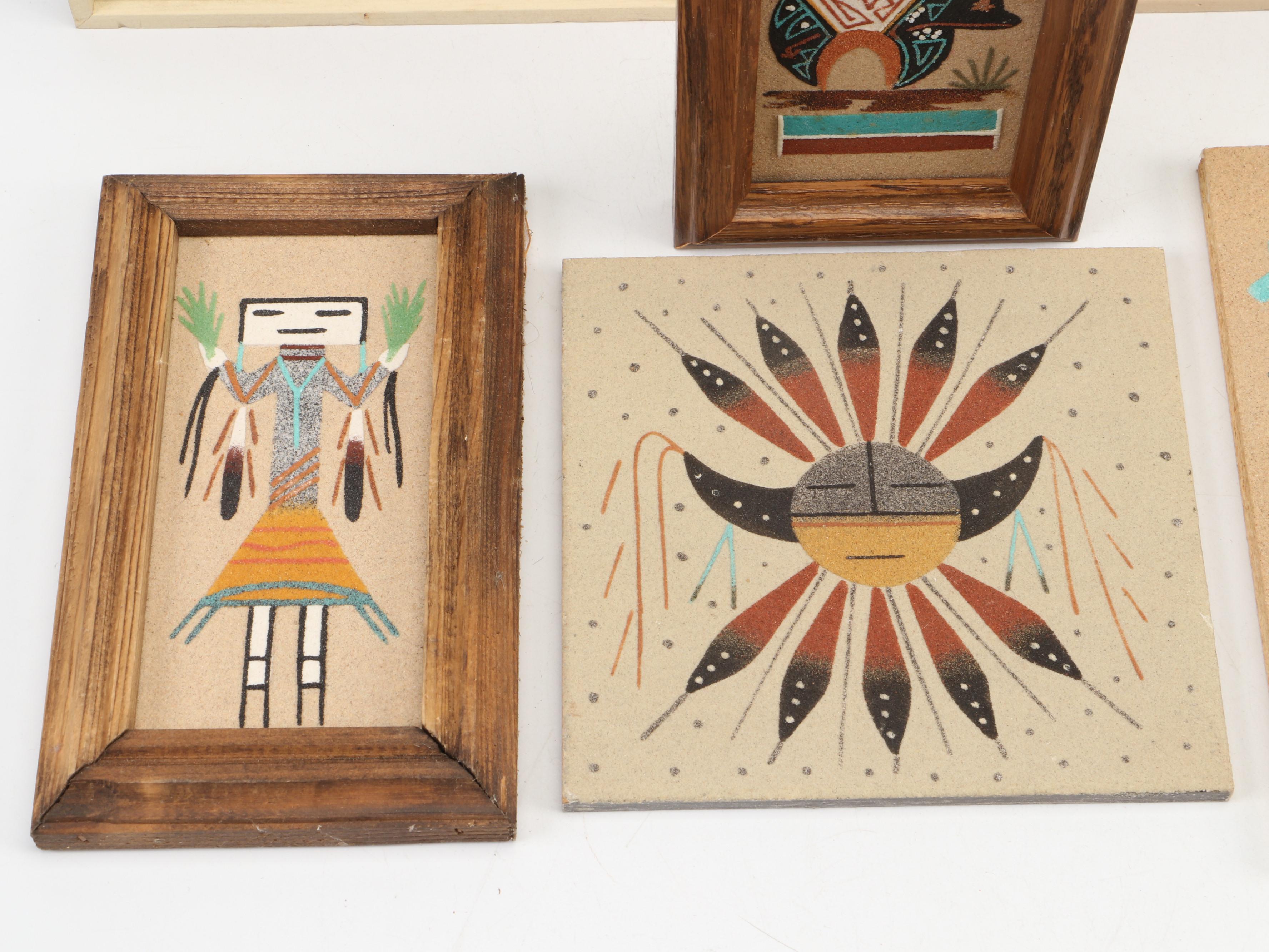 Southwestern Sand Painting Collection, Mid to Late 20th Century