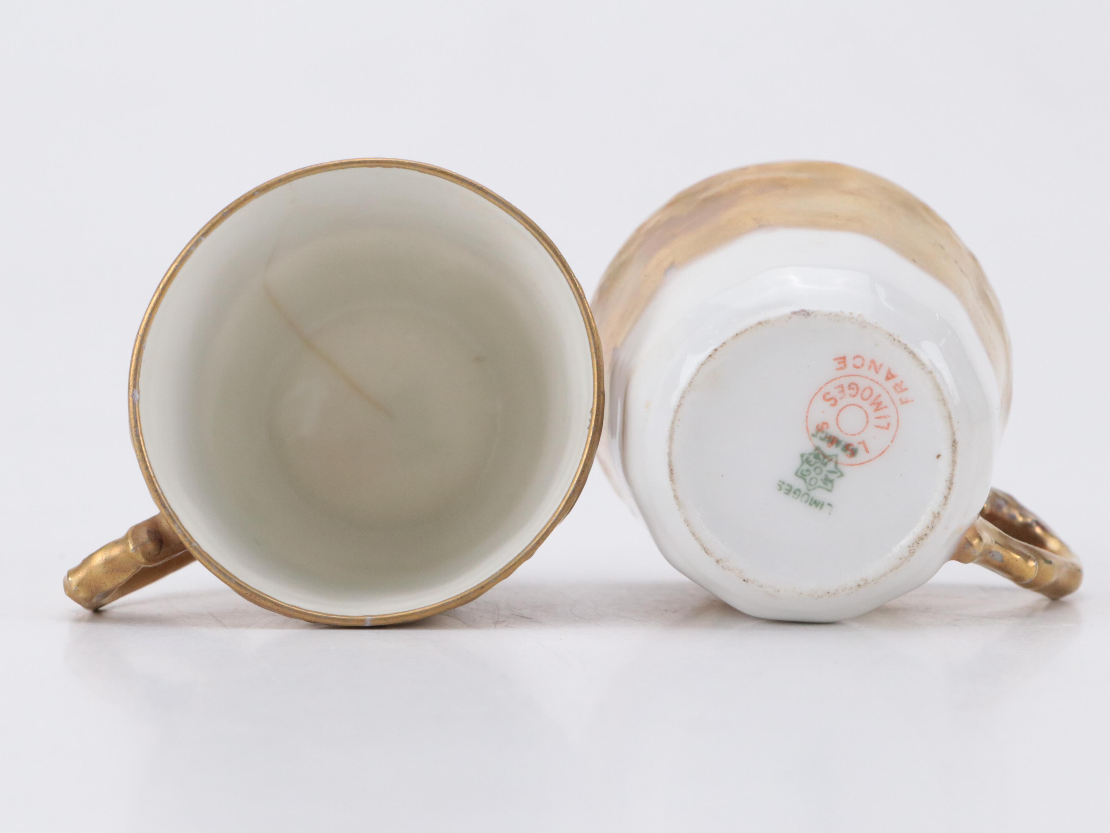 Coiffe Limoges Gilt Porcelain Dinnerware, Early 20th Century