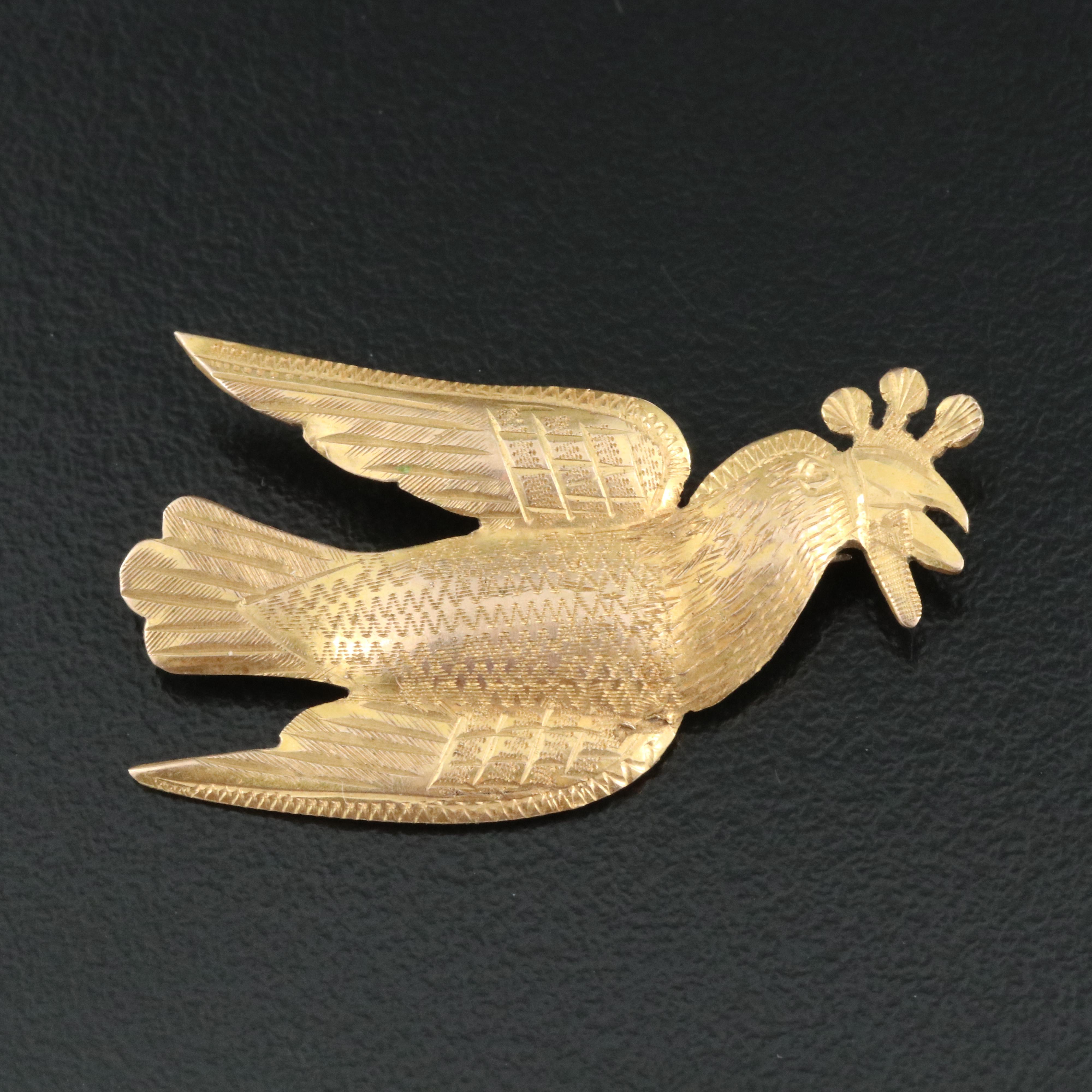 10K Bird Brooch
