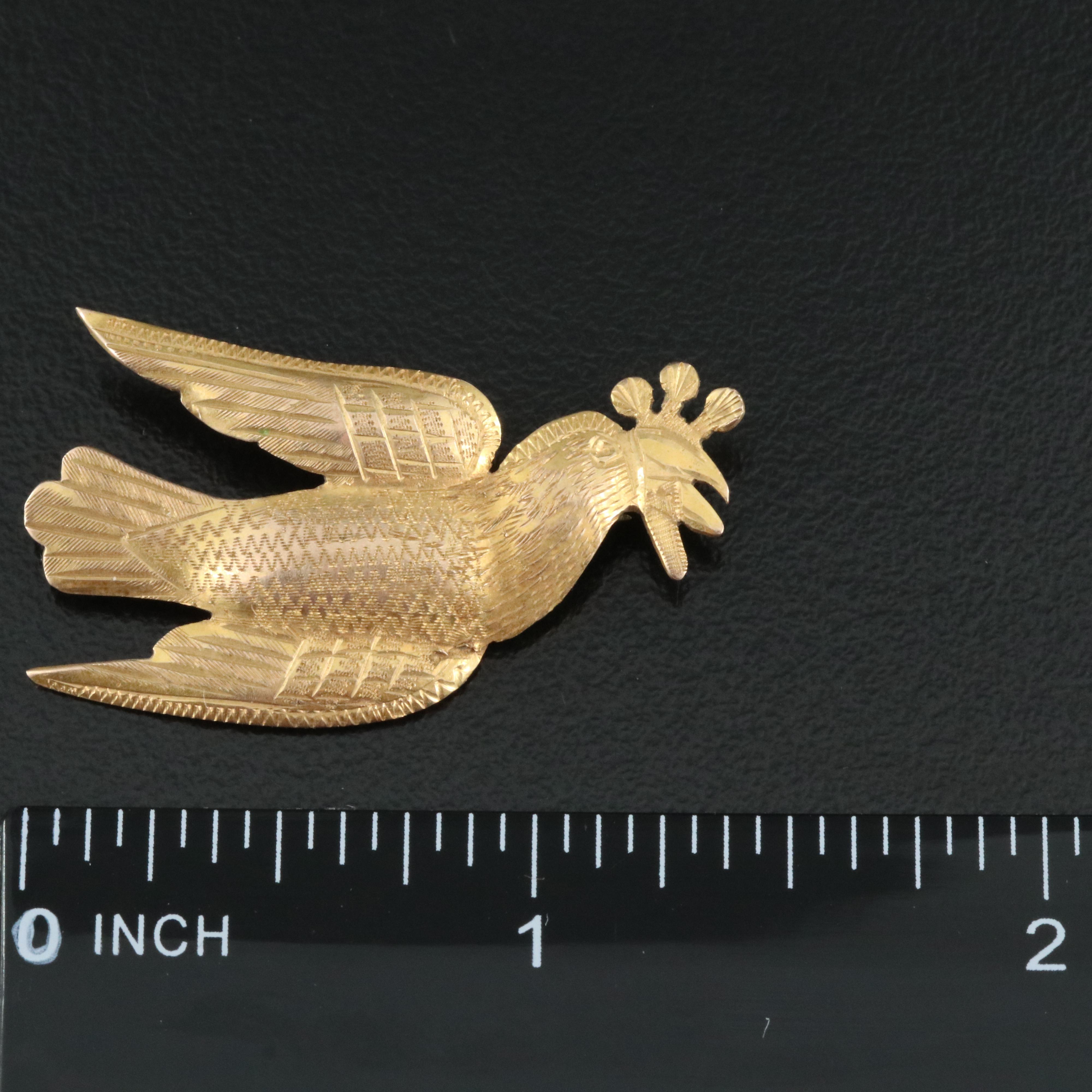 10K Bird Brooch