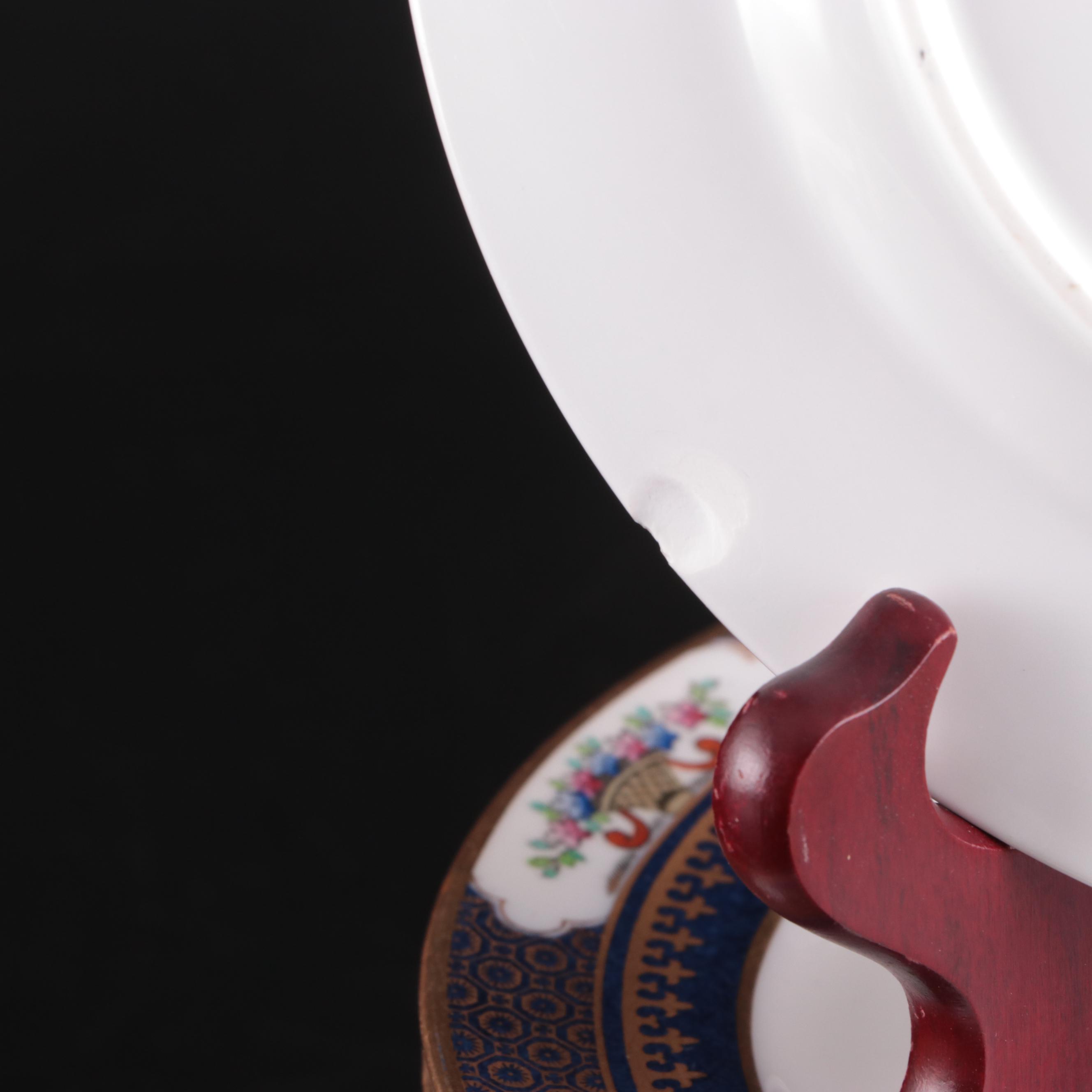 Tiffany & Co. Gilt Navy Blue Soup Cups, Saucers, and Luncheon Plates