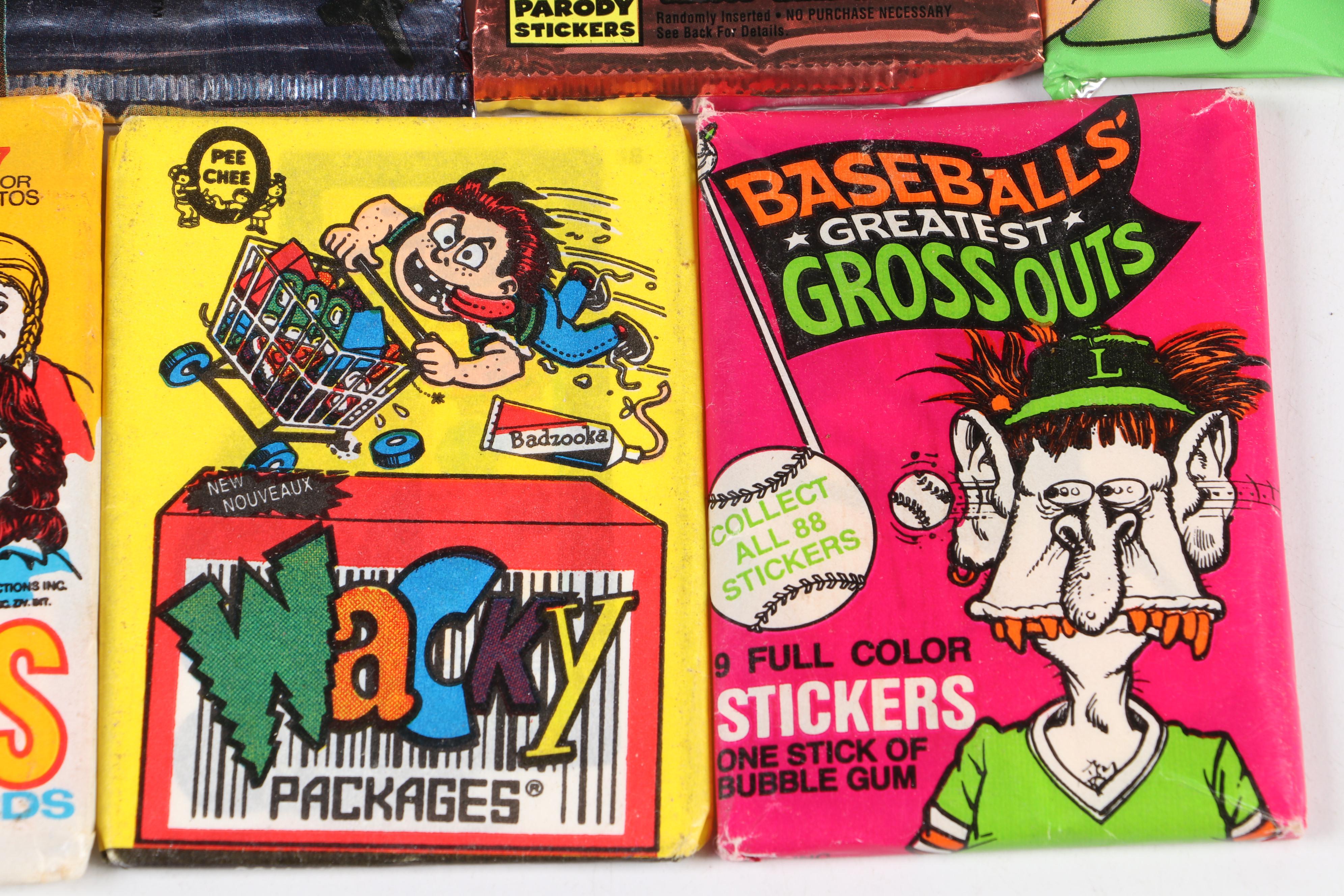 Sealed Trading Card Packs Featuring "The Beatles", "Spider-Man", and More