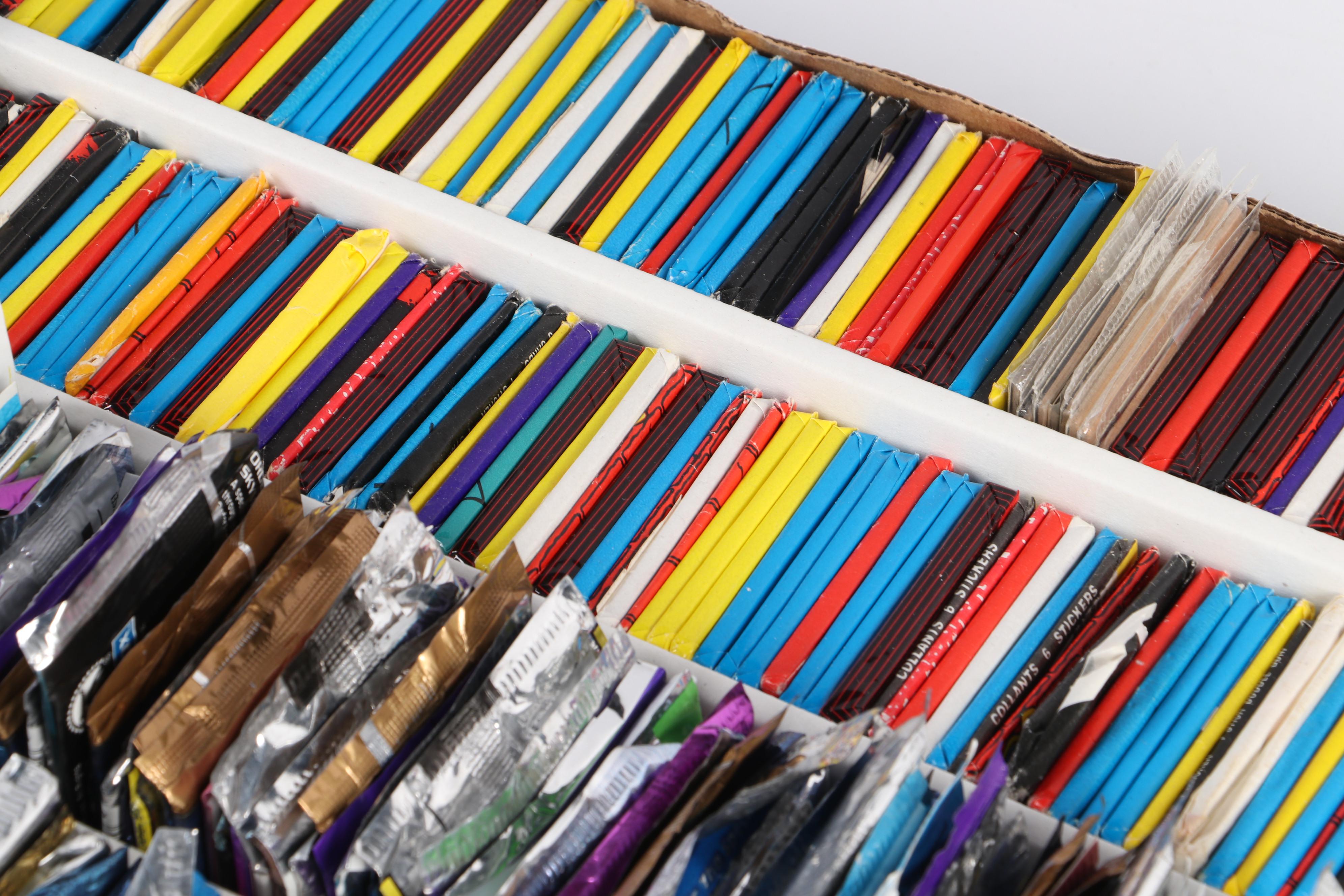 Sealed Trading Card Packs Featuring "The Beatles", "Spider-Man", and More