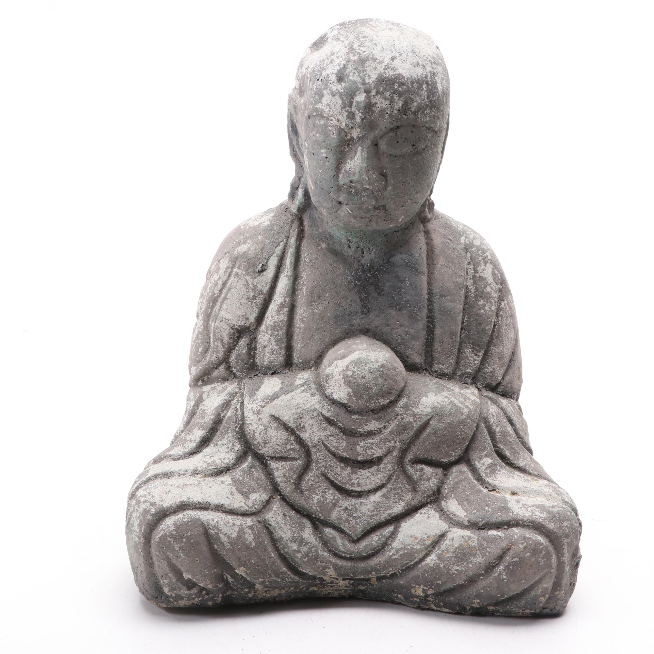 Cast Concrete Seated Buddha Garden Statue