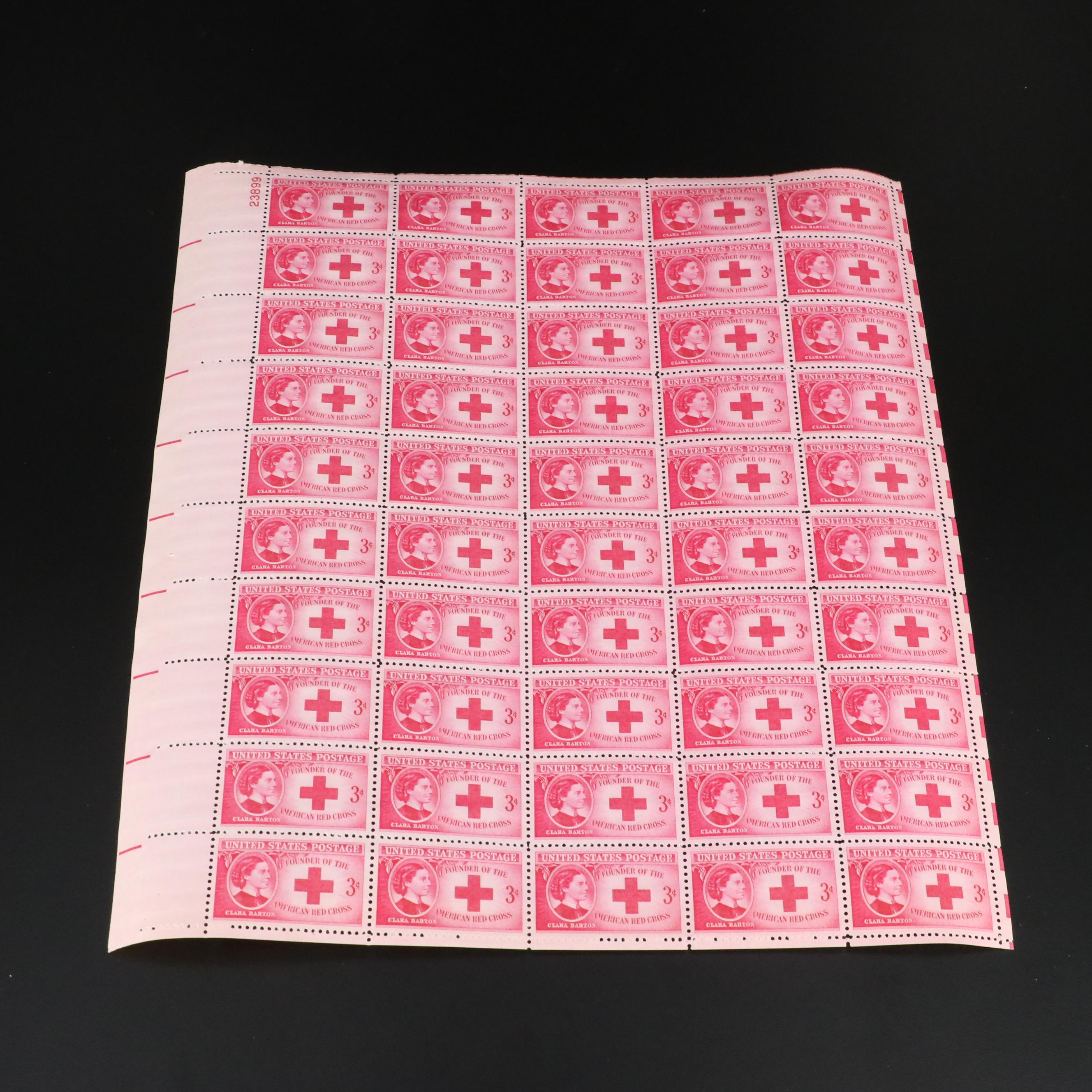 Seventy-Four Mint Condition U.S. 3-Cent Postage Stamp Sheets