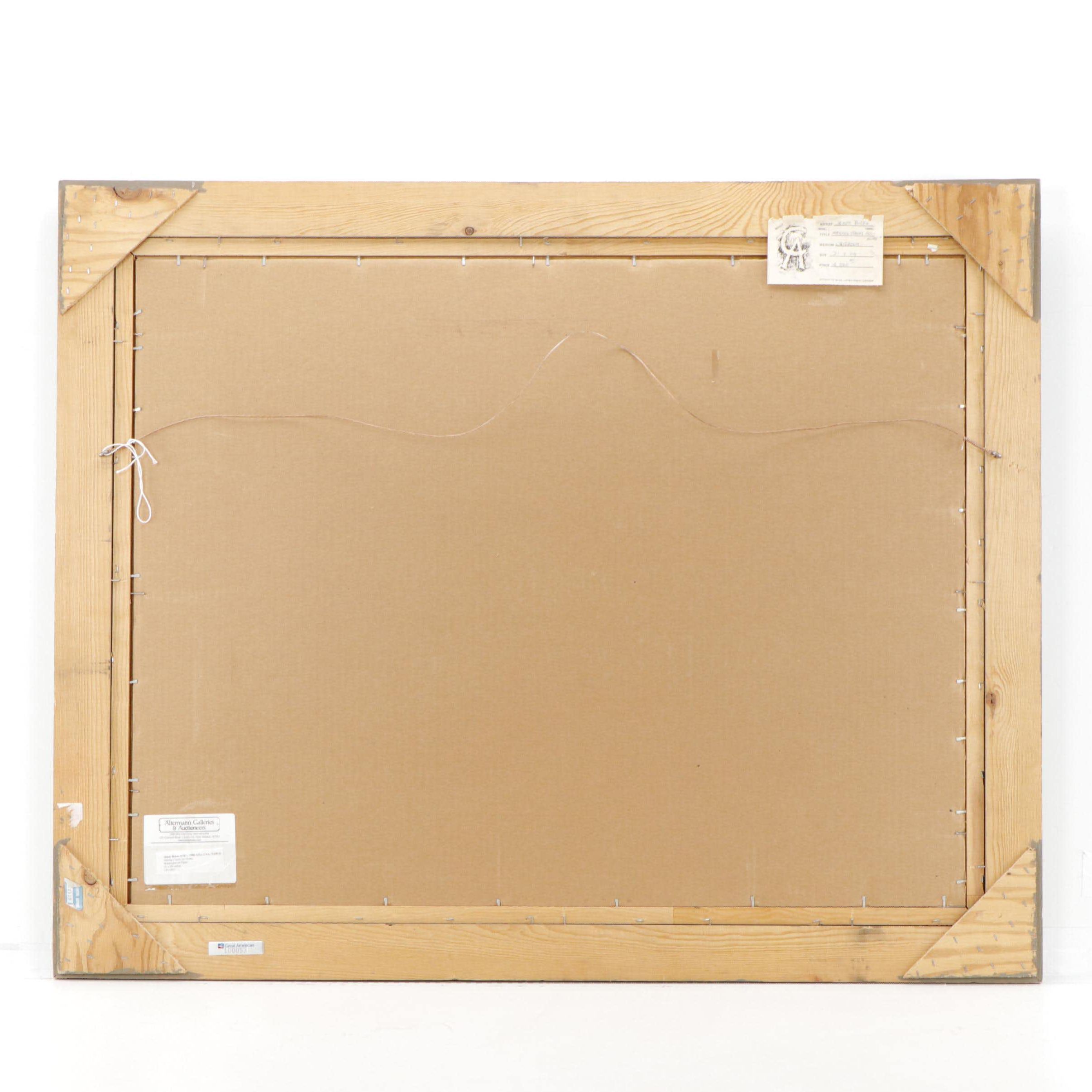 James Boren Watercolor Painting "Making Tracks for Home," 1983