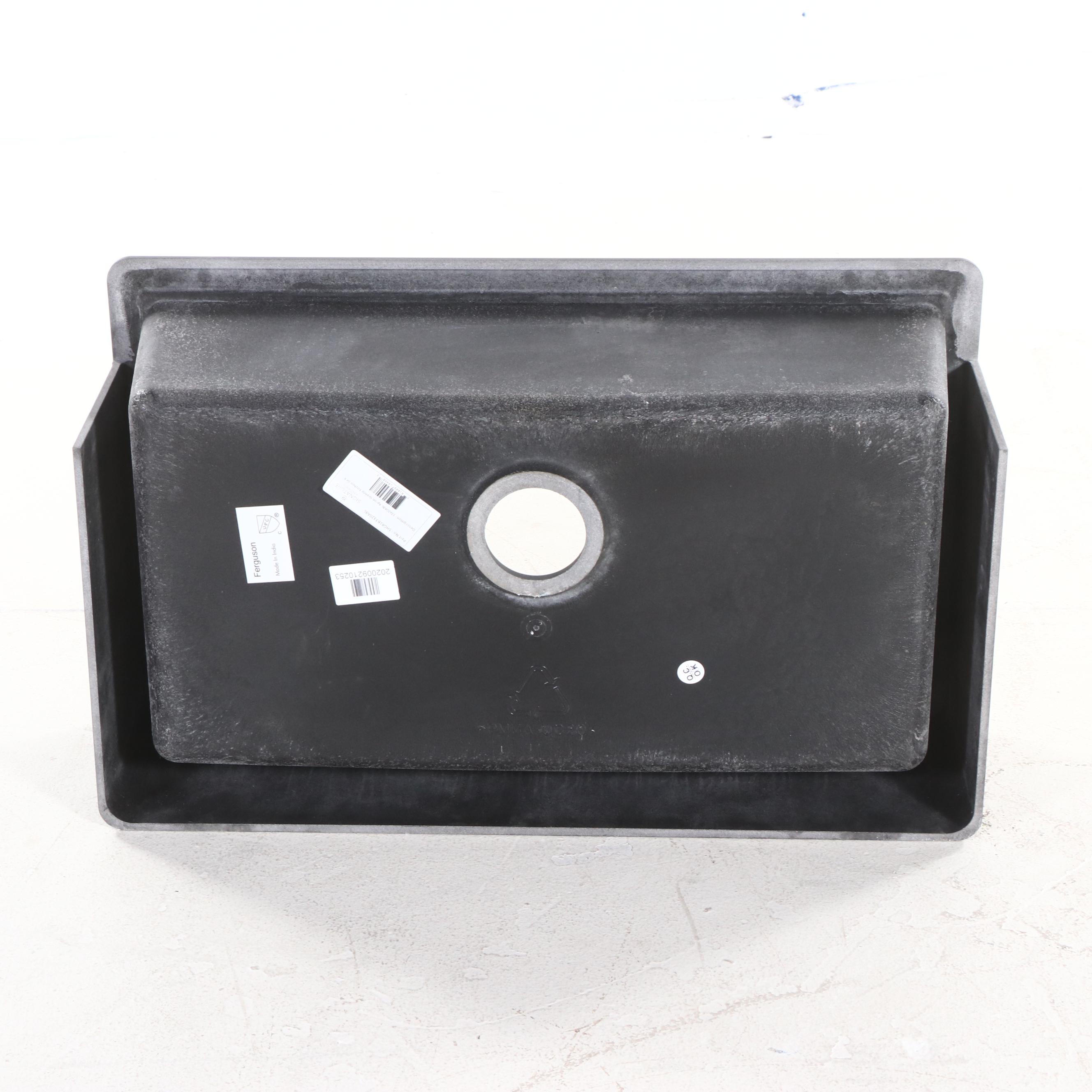 Signature Hardware Apron Front Black Granite Farmhouse Kitchen Sink