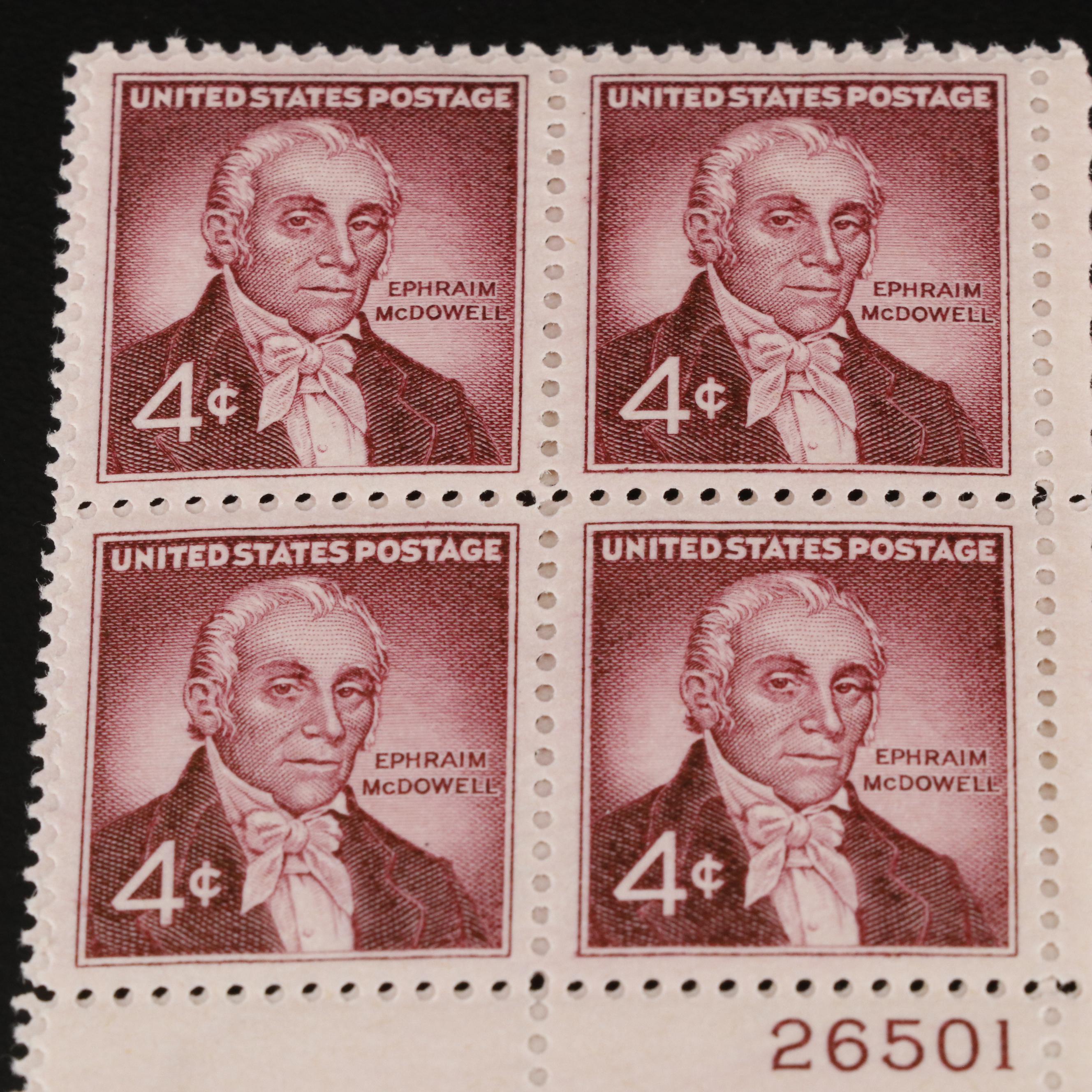 Hundreds of U.S. Postage Stamp Plate Blocks, 1940s-1950s
