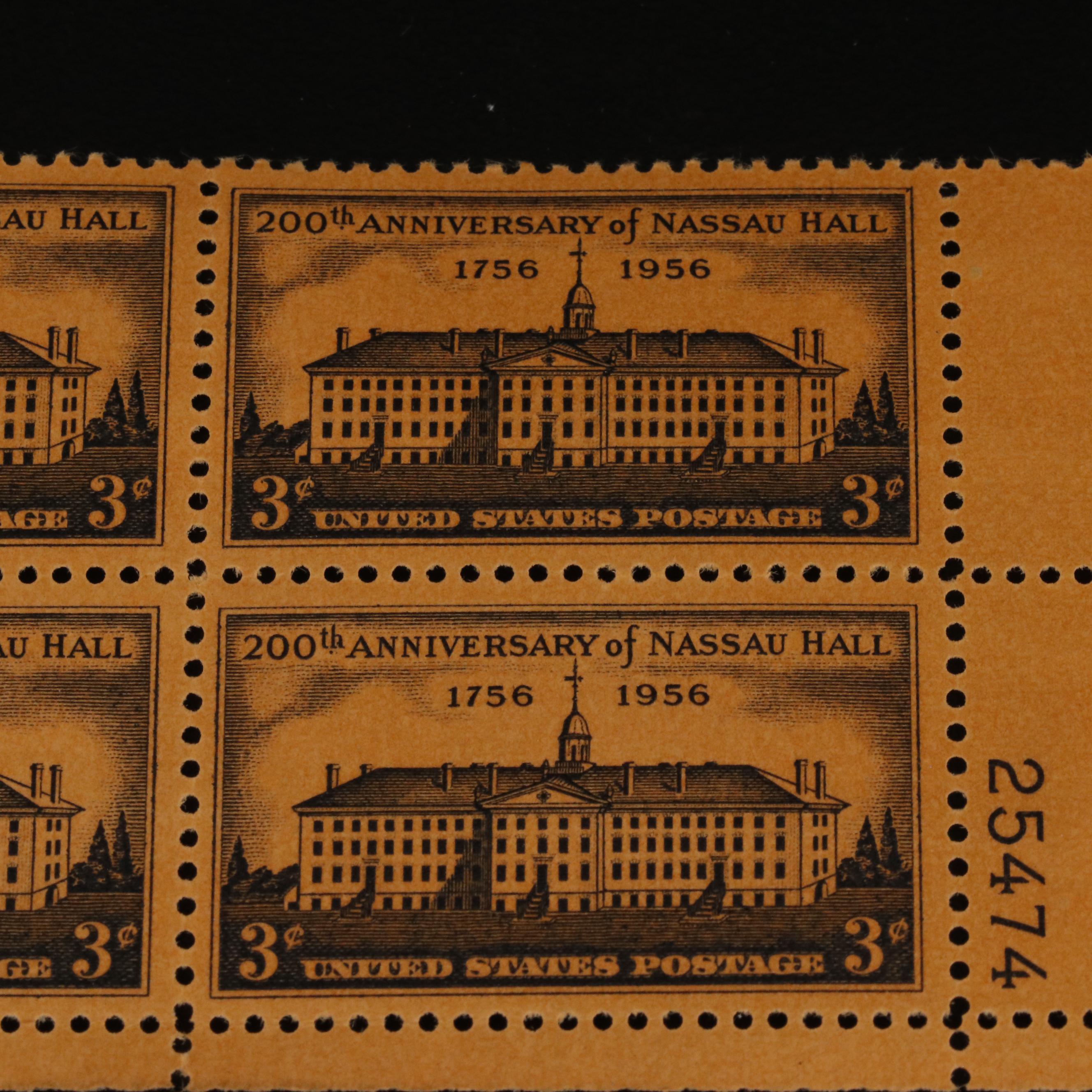 Hundreds of U.S. Postage Stamp Plate Blocks, 1940s-1950s