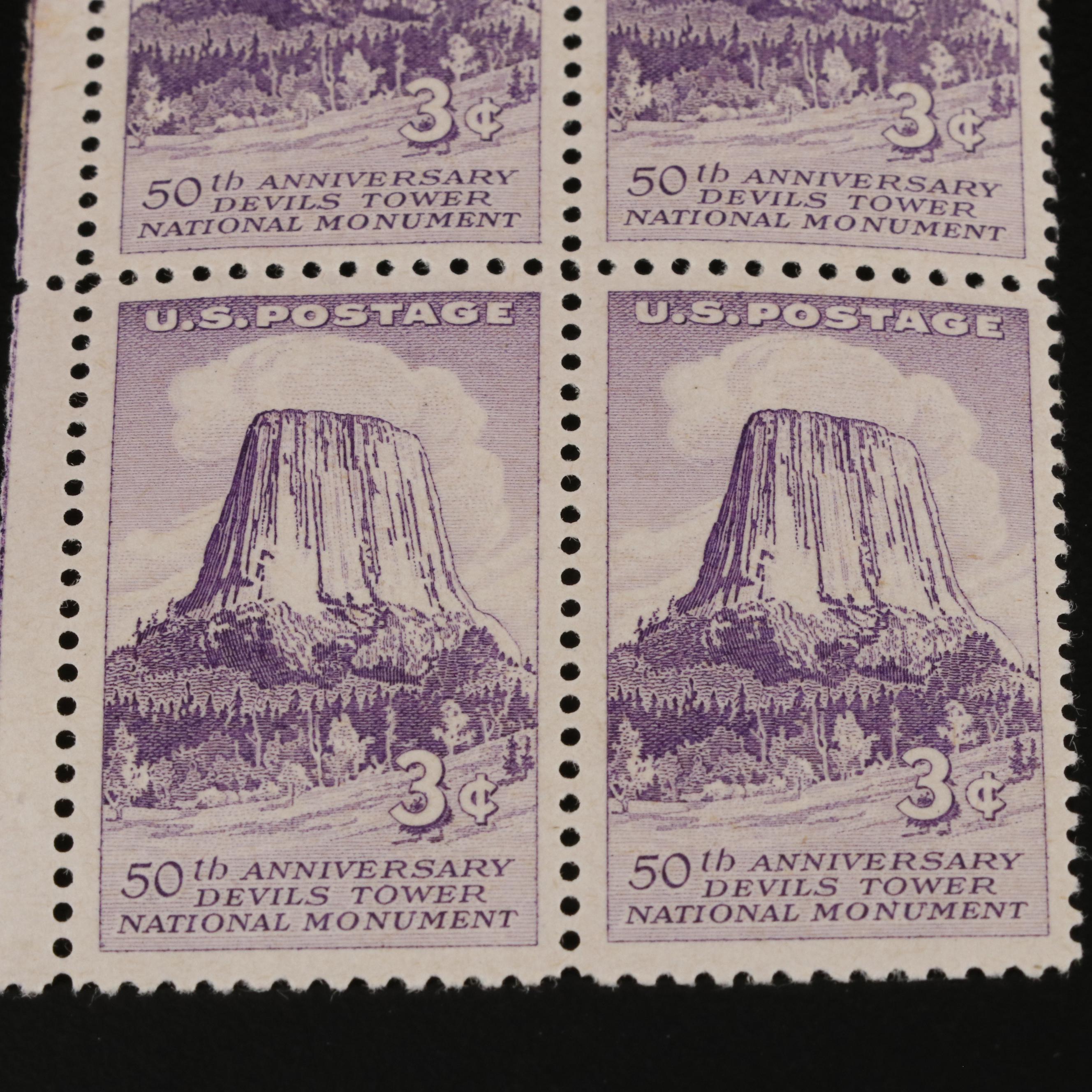 Hundreds of U.S. Postage Stamp Plate Blocks, 1940s-1950s