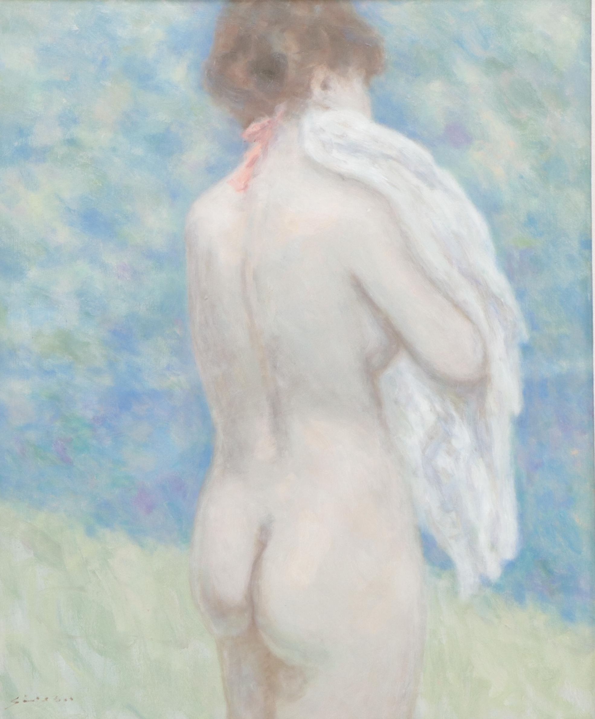Andre Gisson Figurative Oil Painting of Female Nude