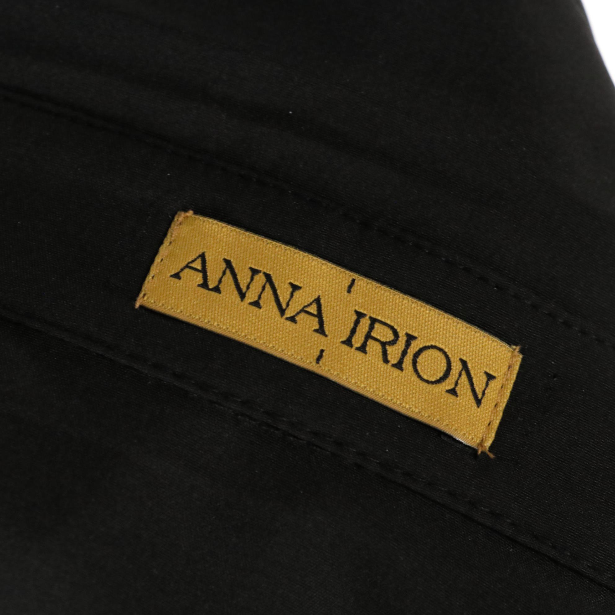 The Mighty Company Metallic Blue Lambskin Leather Jacket, Anna Irion Black Dress