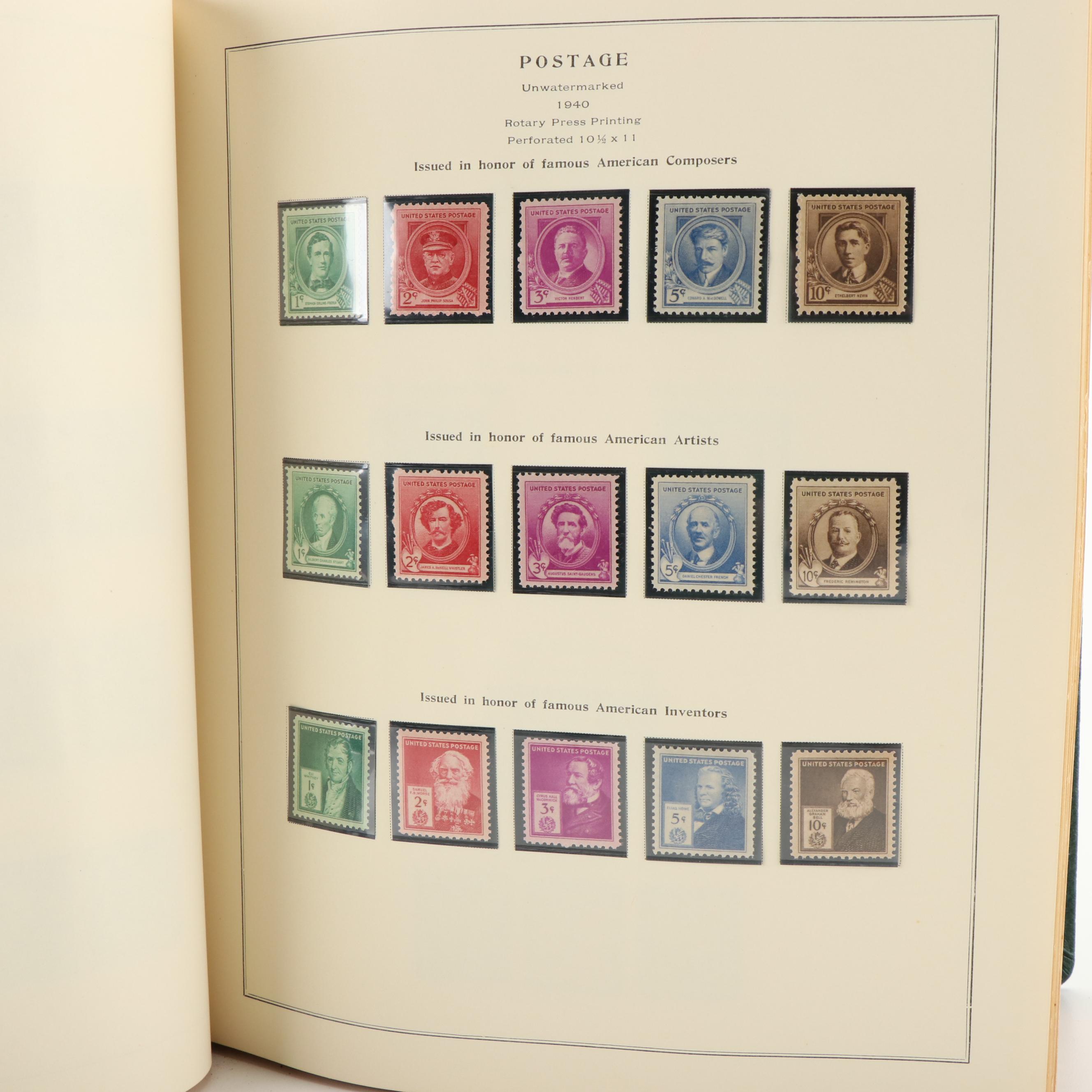 Mint Condition U.S. Postage Stamp Collection, 1909-1975